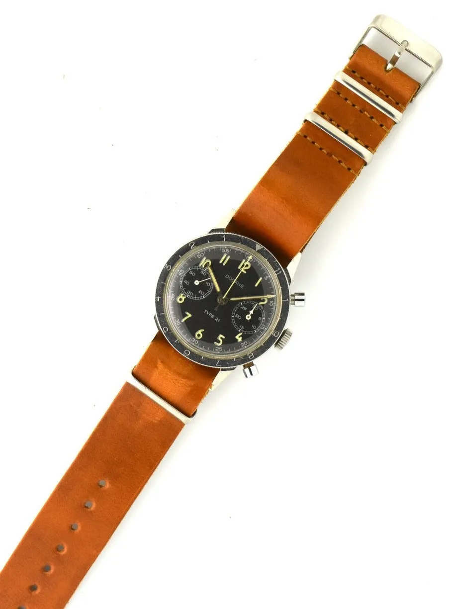 Vintage Chromexcel Leather NATO Watch Strap in Cognac