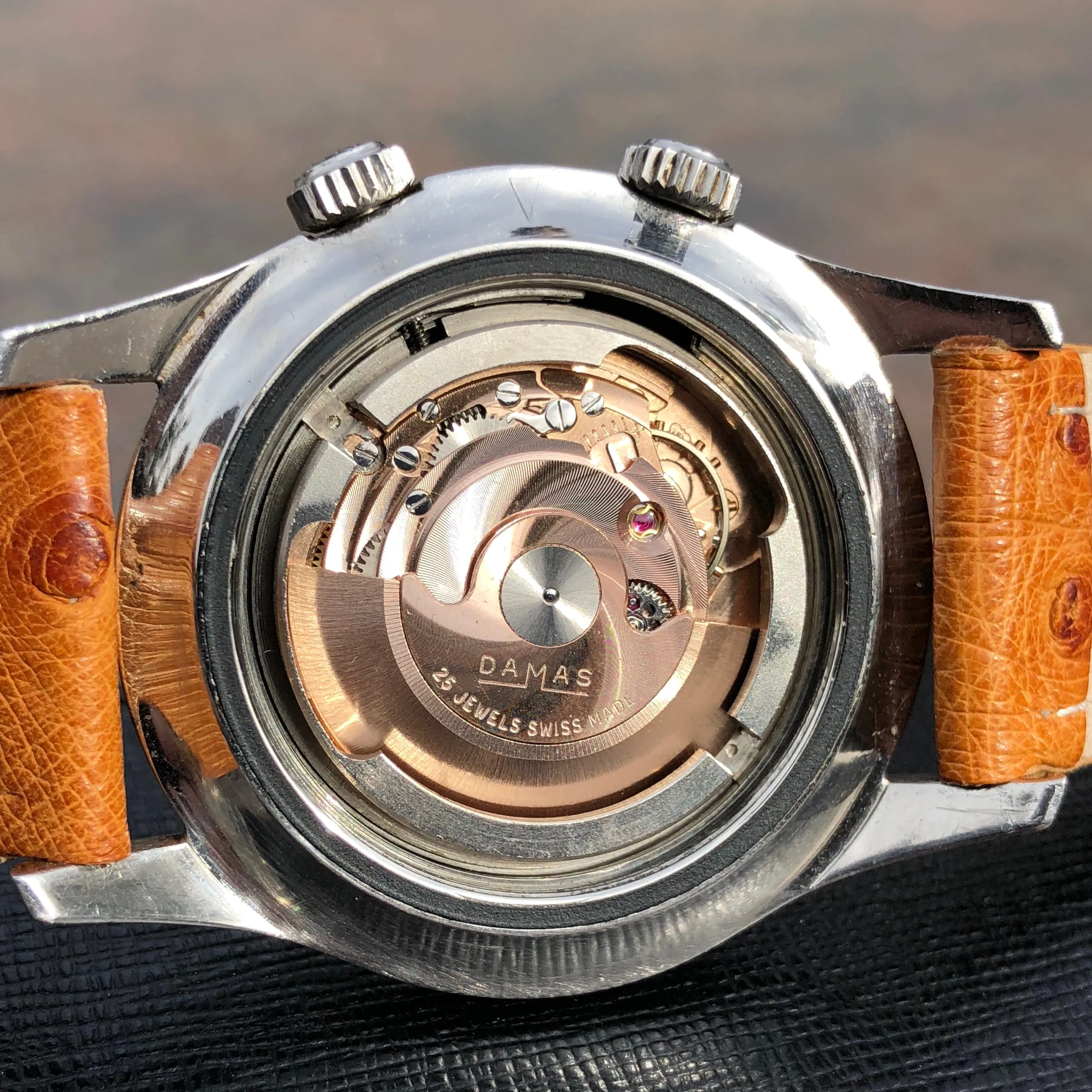 Vintage Damas Marinograf 3753 Automatic Steel Super Compressor Wristwatch Circa 1961
