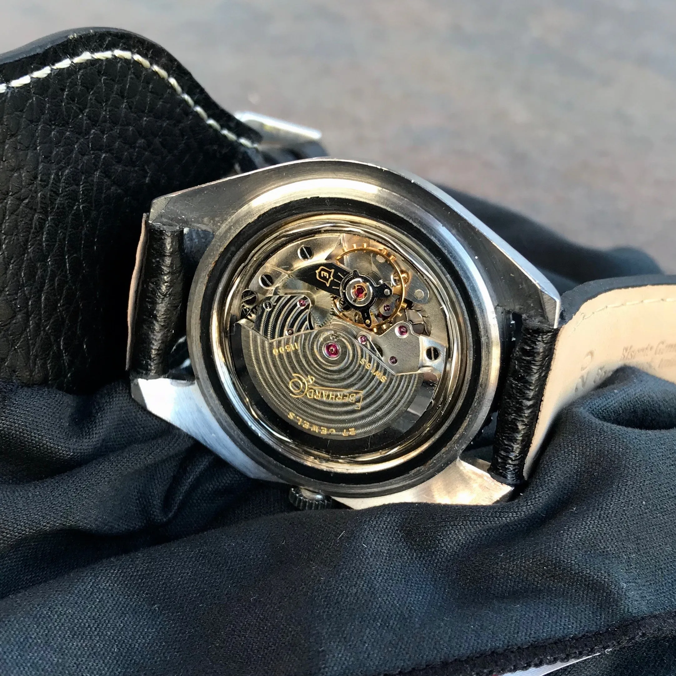 Vintage Eberhard & Co. Scafograf 200 Stainless Steel Divers Gilt Wristwatch