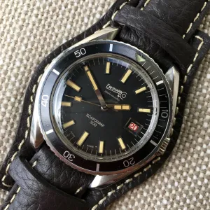 Vintage Eberhard & Co. Scafograf 300 Roulette Date Stainless Steel Watch