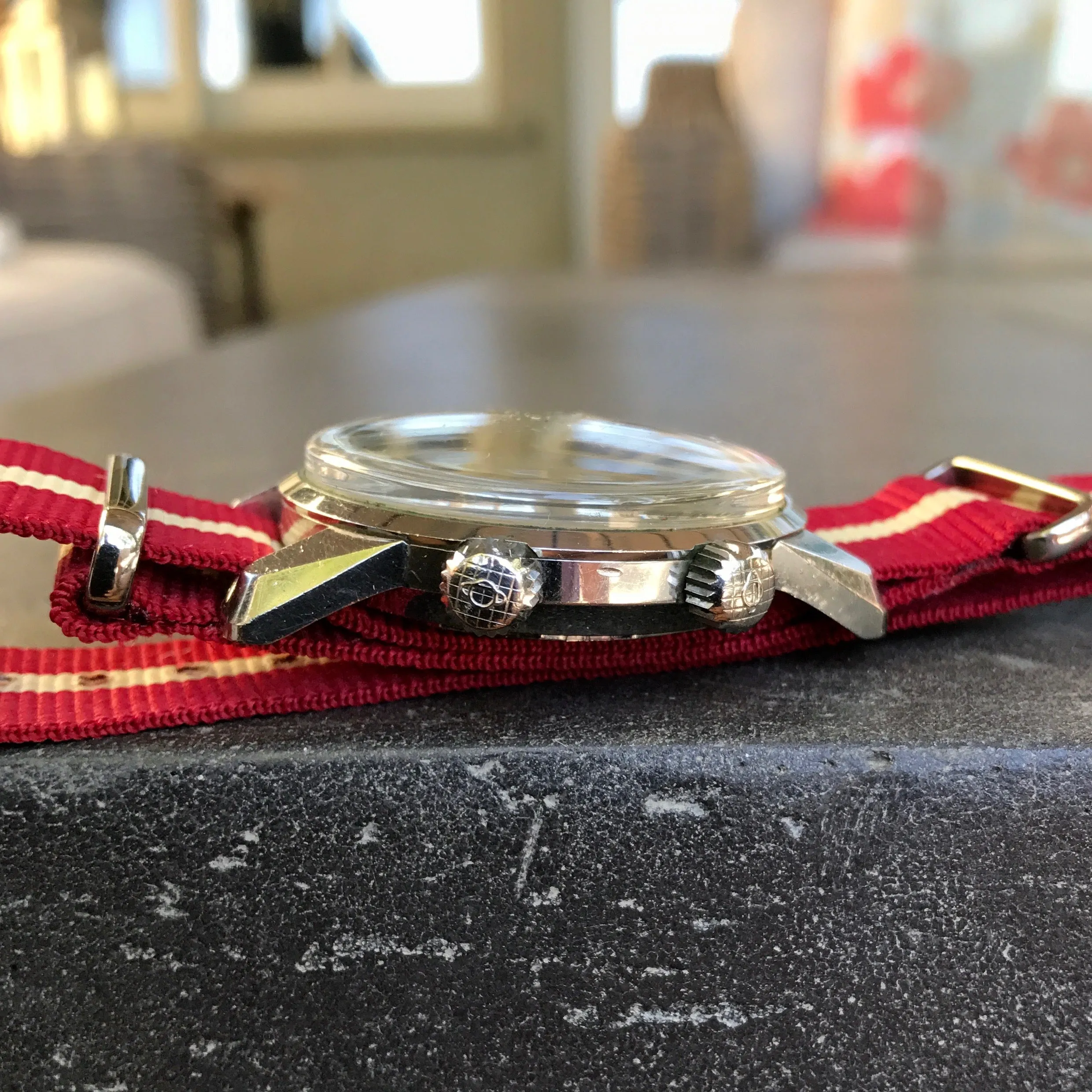 Vintage Enicar Sherpa Super Dive 2342 Polish Military Stainless Steel Automatic Compressor Wristwatch 1960's