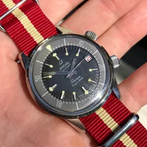 Vintage Enicar Sherpa Super Dive 2342 Polish Military Stainless Steel Automatic Compressor Wristwatch 1960's