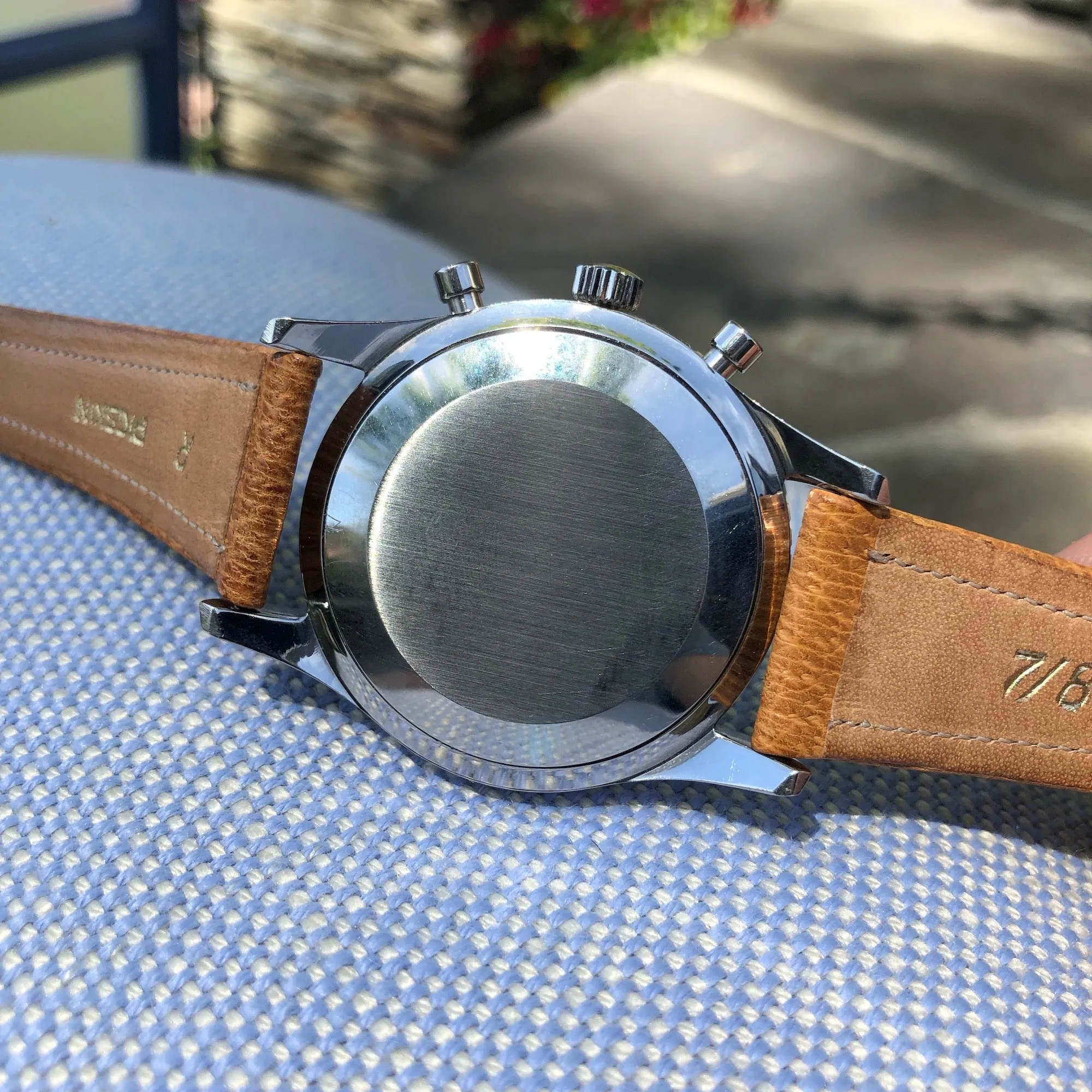 Vintage Gallet MultiChron Racine Excel-O-Graph Steel Chronograph EP 40.68 Wristwatch