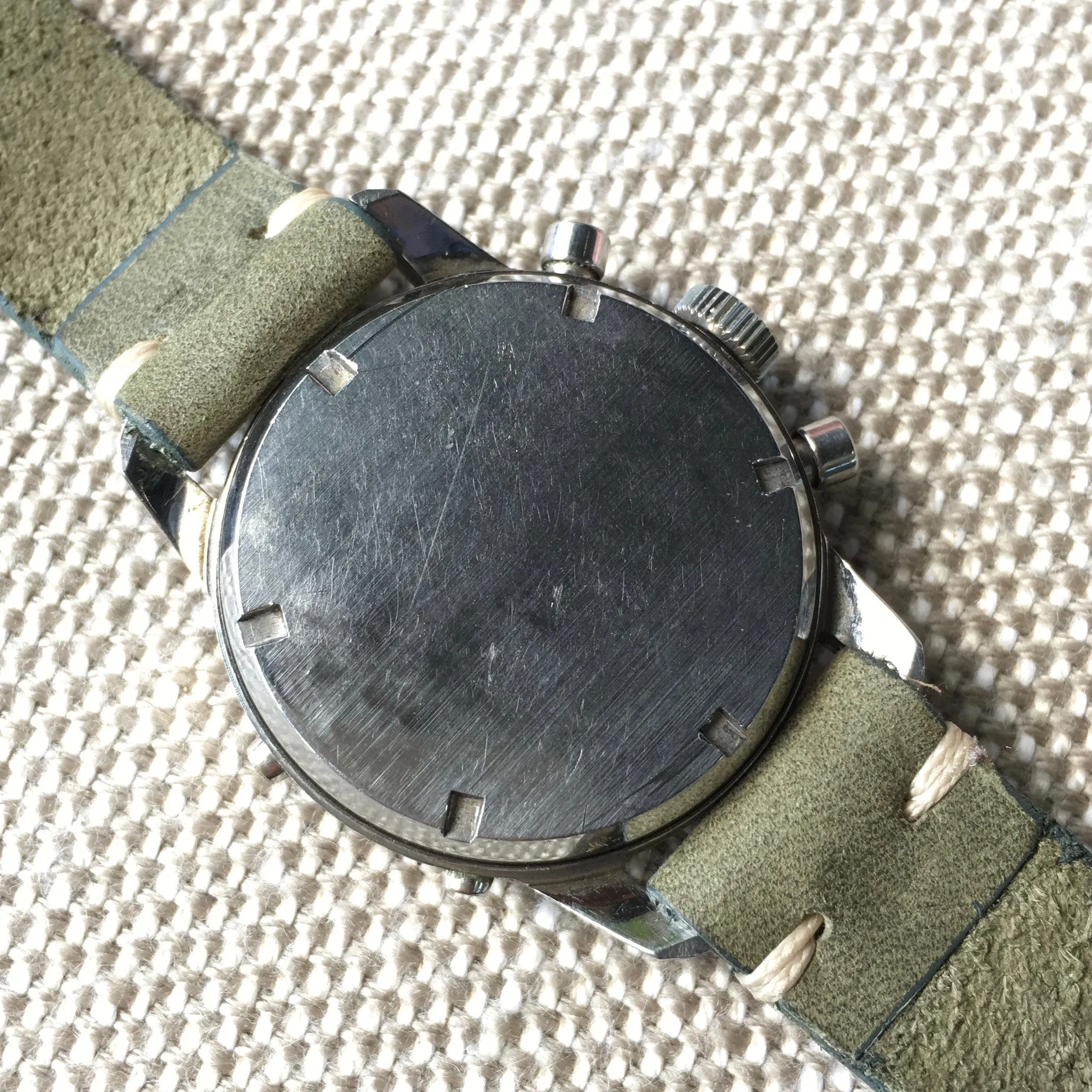 Vintage Gallet Steel Triple Date Chronograph 998 Valjoux 723 Manual Wind Wristwatch