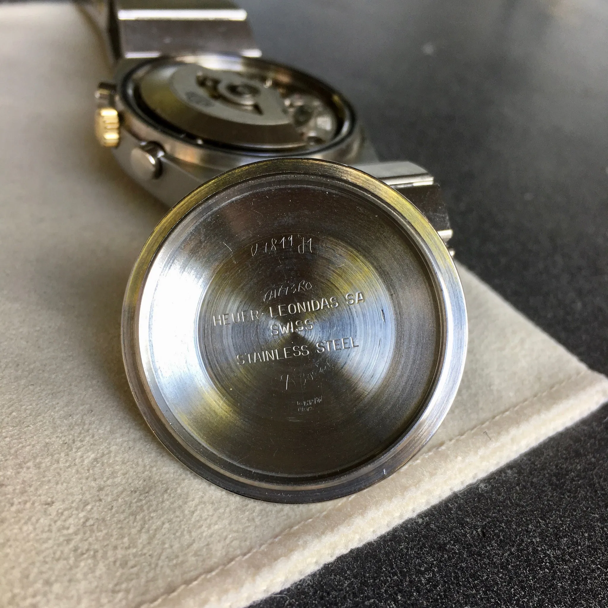 Vintage Heuer Kentucky 750.705 Steel Gold Automatic Valjoux 7750 Chronograph Watch