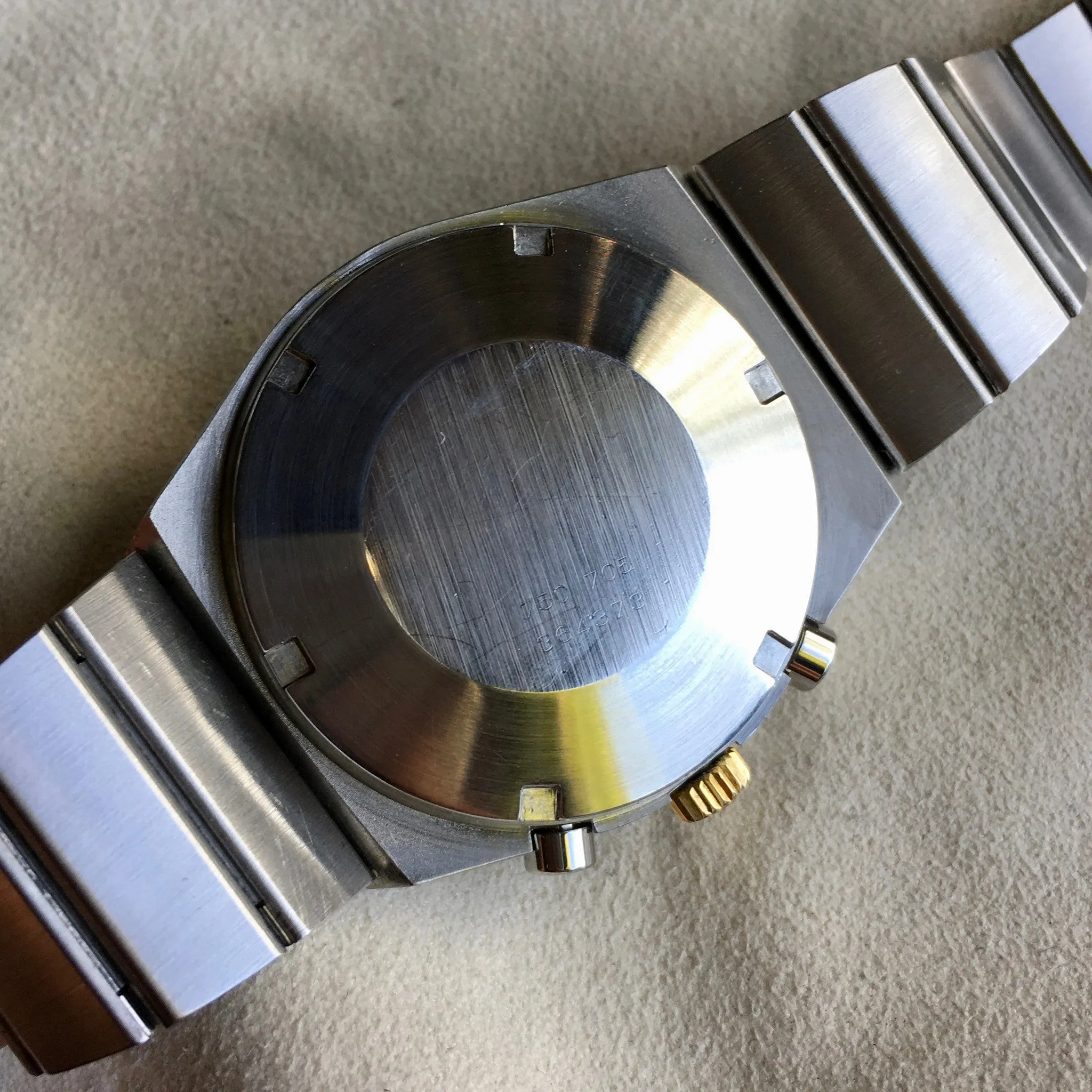Vintage Heuer Kentucky 750.705 Steel Gold Automatic Valjoux 7750 Chronograph Watch