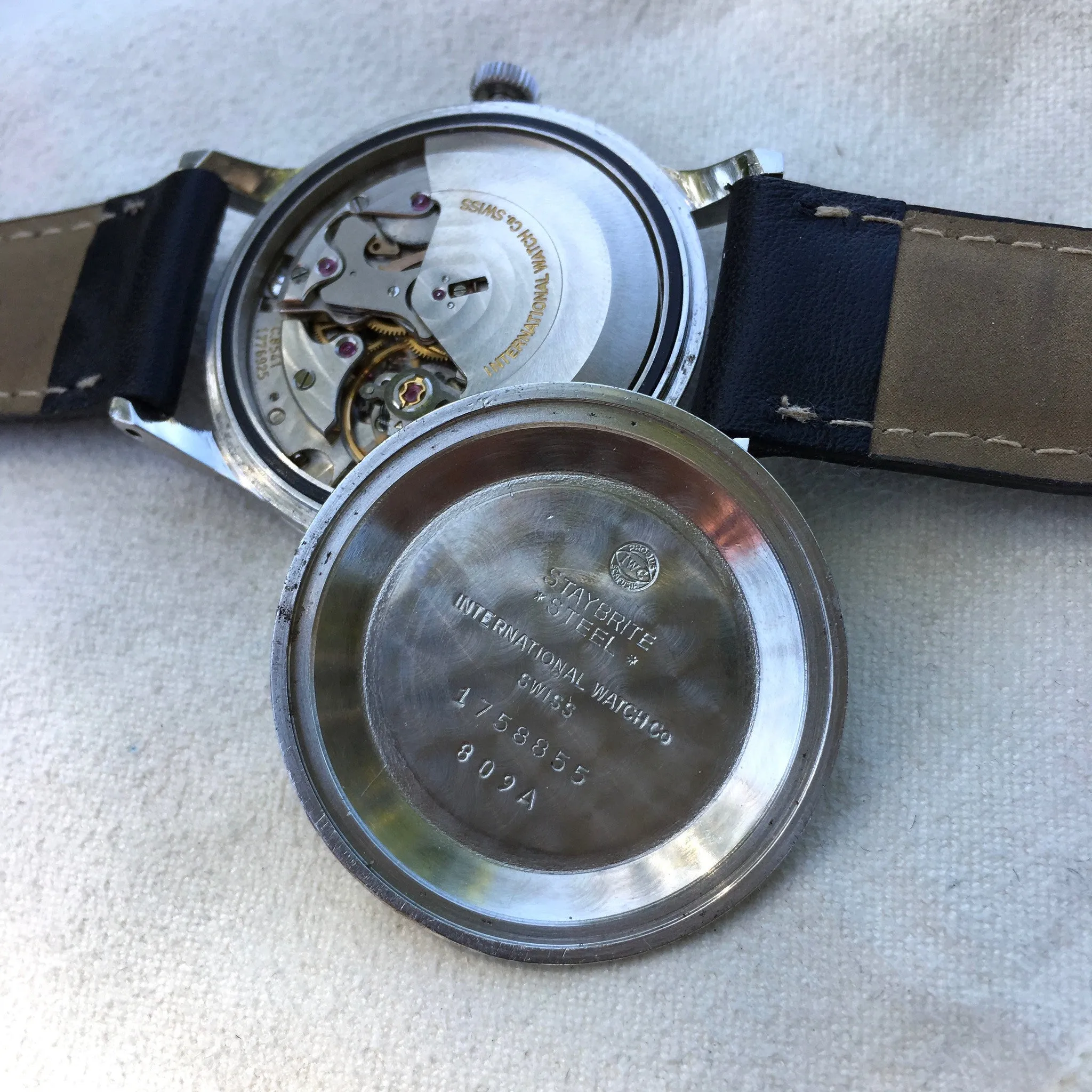 Vintage IWC Shaffhausen 809A Automatic Cal. 8541 Turler Signed Steel Watch