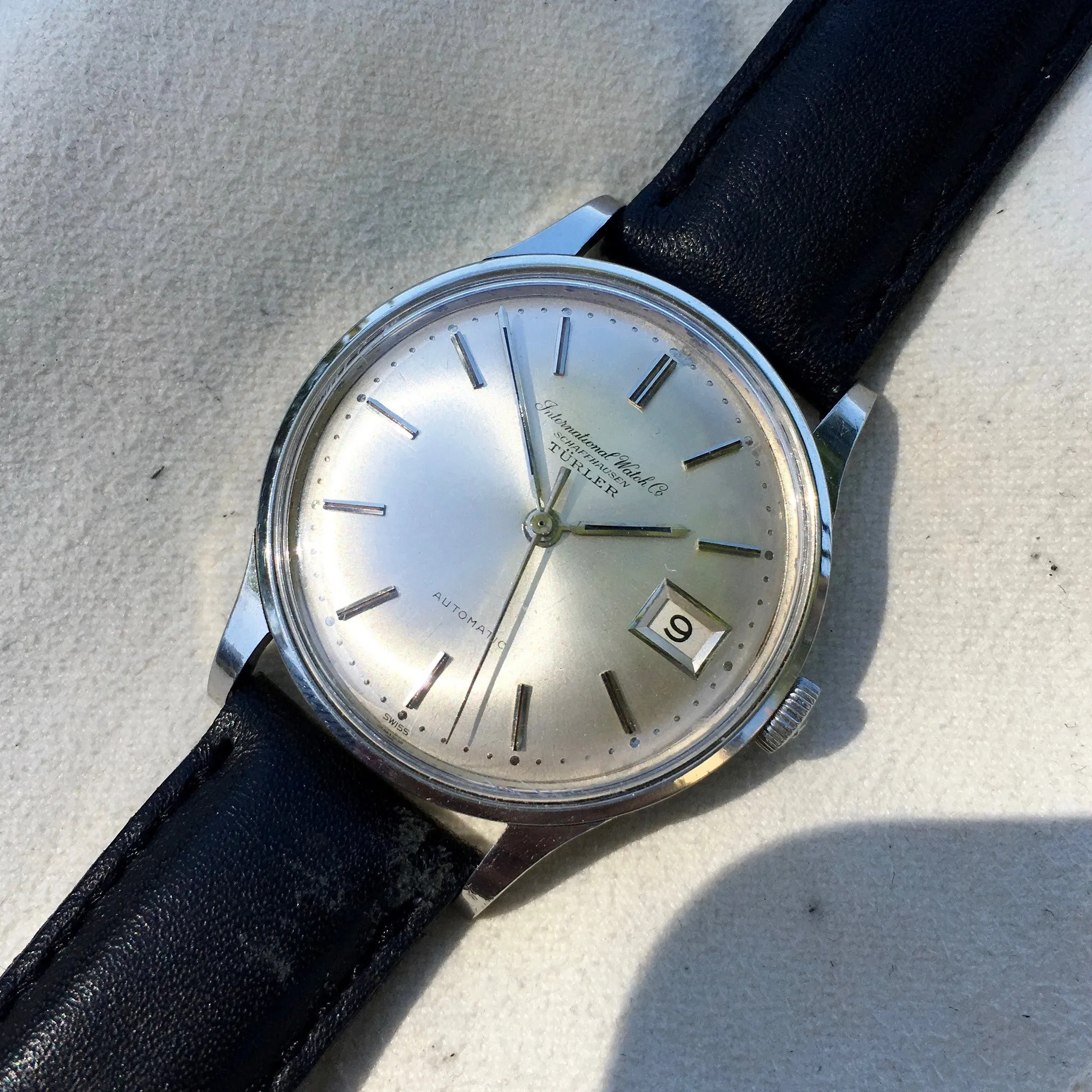 Vintage IWC Shaffhausen 809A Automatic Cal. 8541 Turler Signed Steel Watch