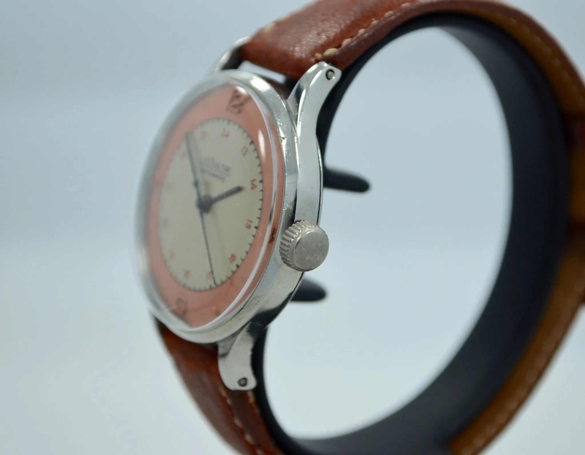 Vintage LeCoultre Steel Bumper Automatic Cal. 12A Two Tone Dial Watch