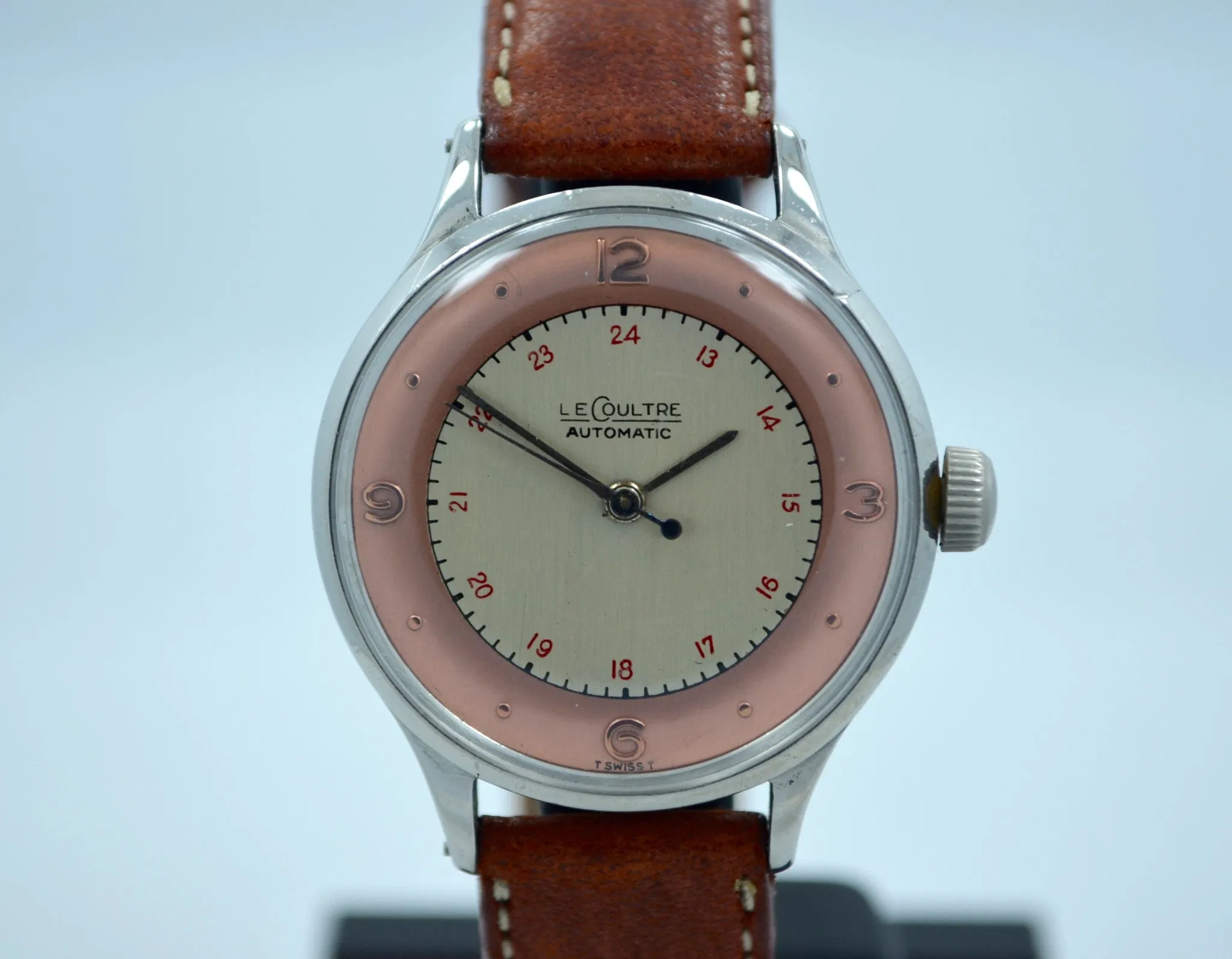 Vintage LeCoultre Steel Bumper Automatic Cal. 12A Two Tone Dial Watch