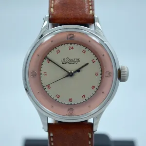 Vintage LeCoultre Steel Bumper Automatic Cal. 12A Two Tone Dial Watch