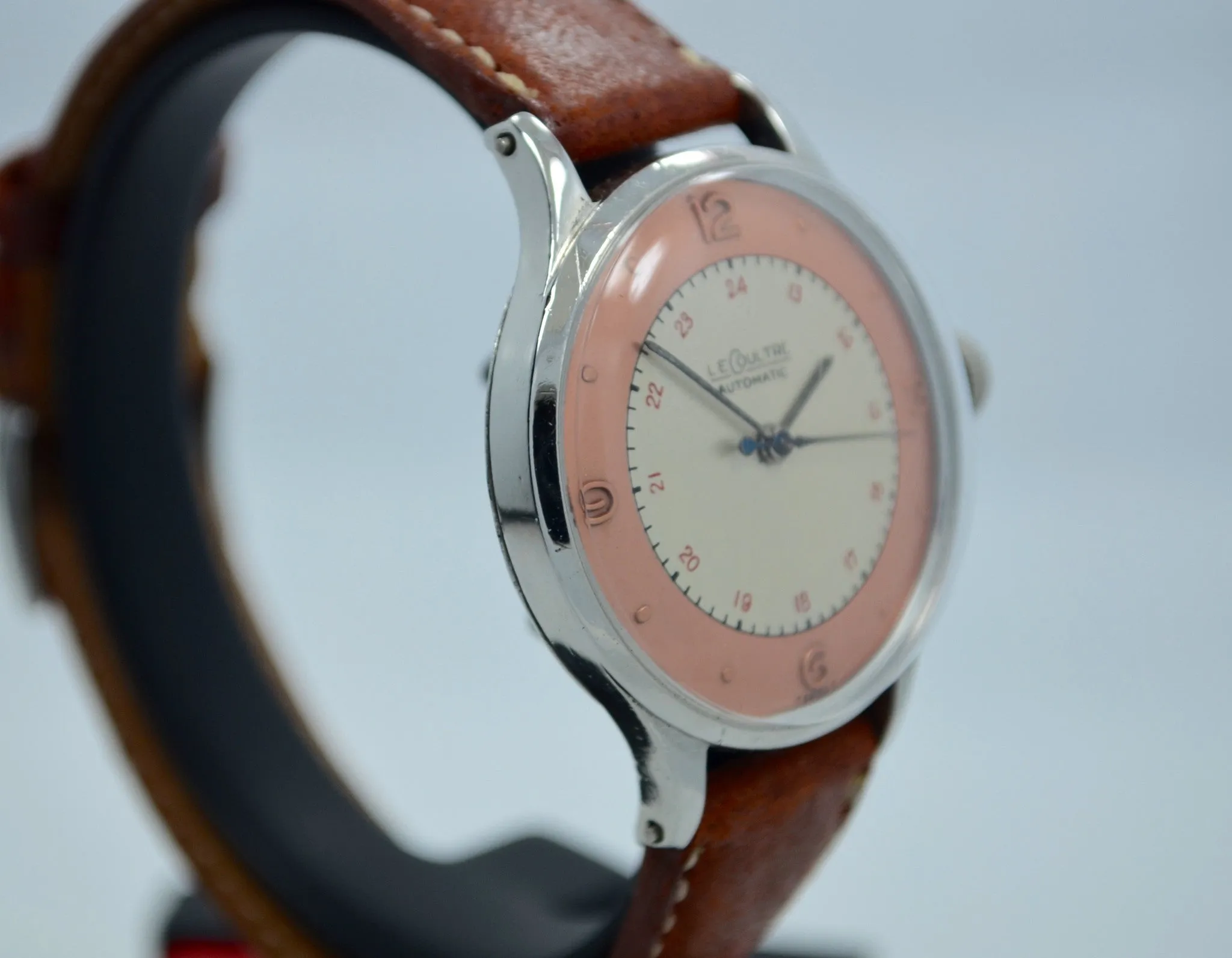 Vintage LeCoultre Steel Bumper Automatic Cal. 12A Two Tone Dial Watch