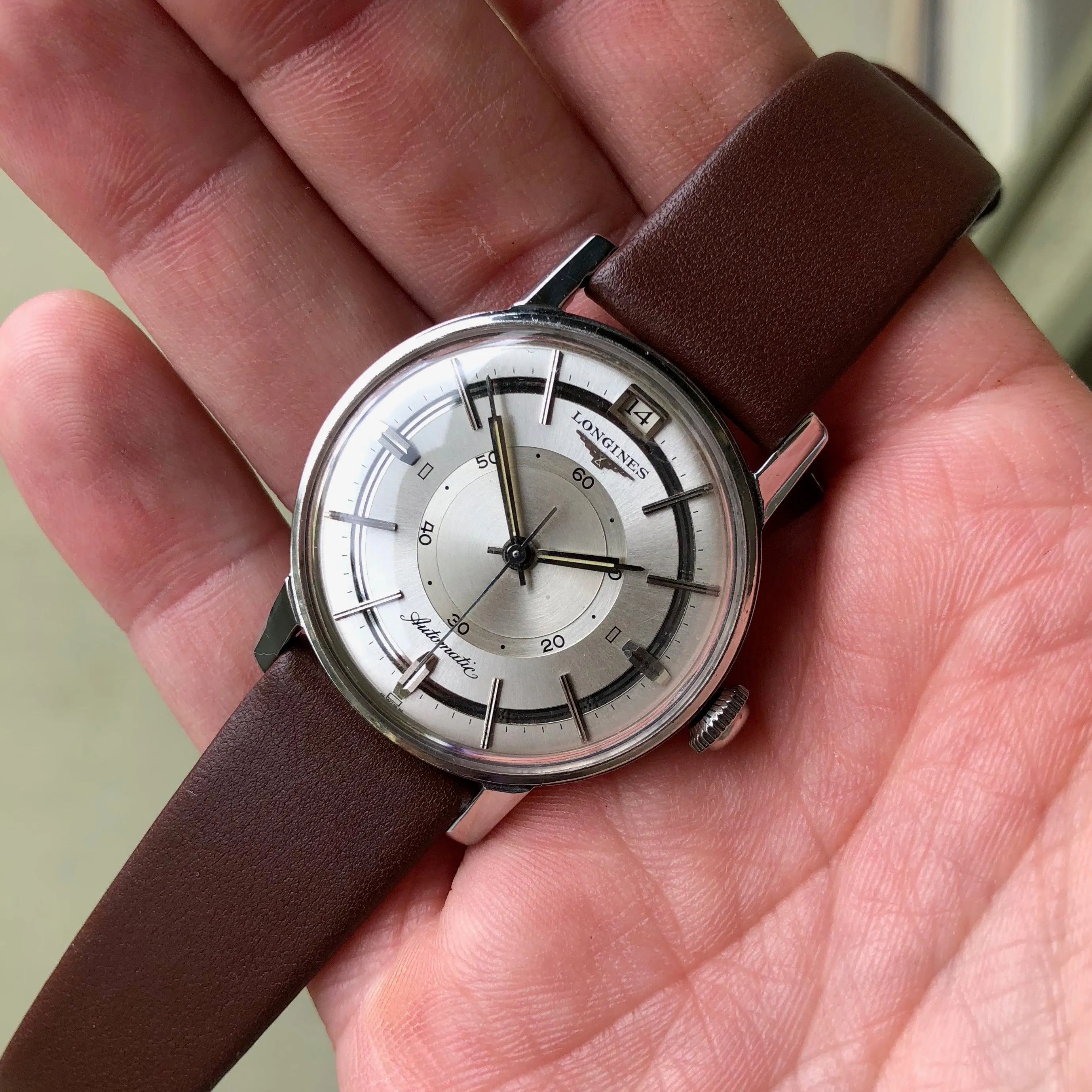 Vintage Longines 2579 Stainless Steel Caliber 341 Automatic 35mm Wristwatch
