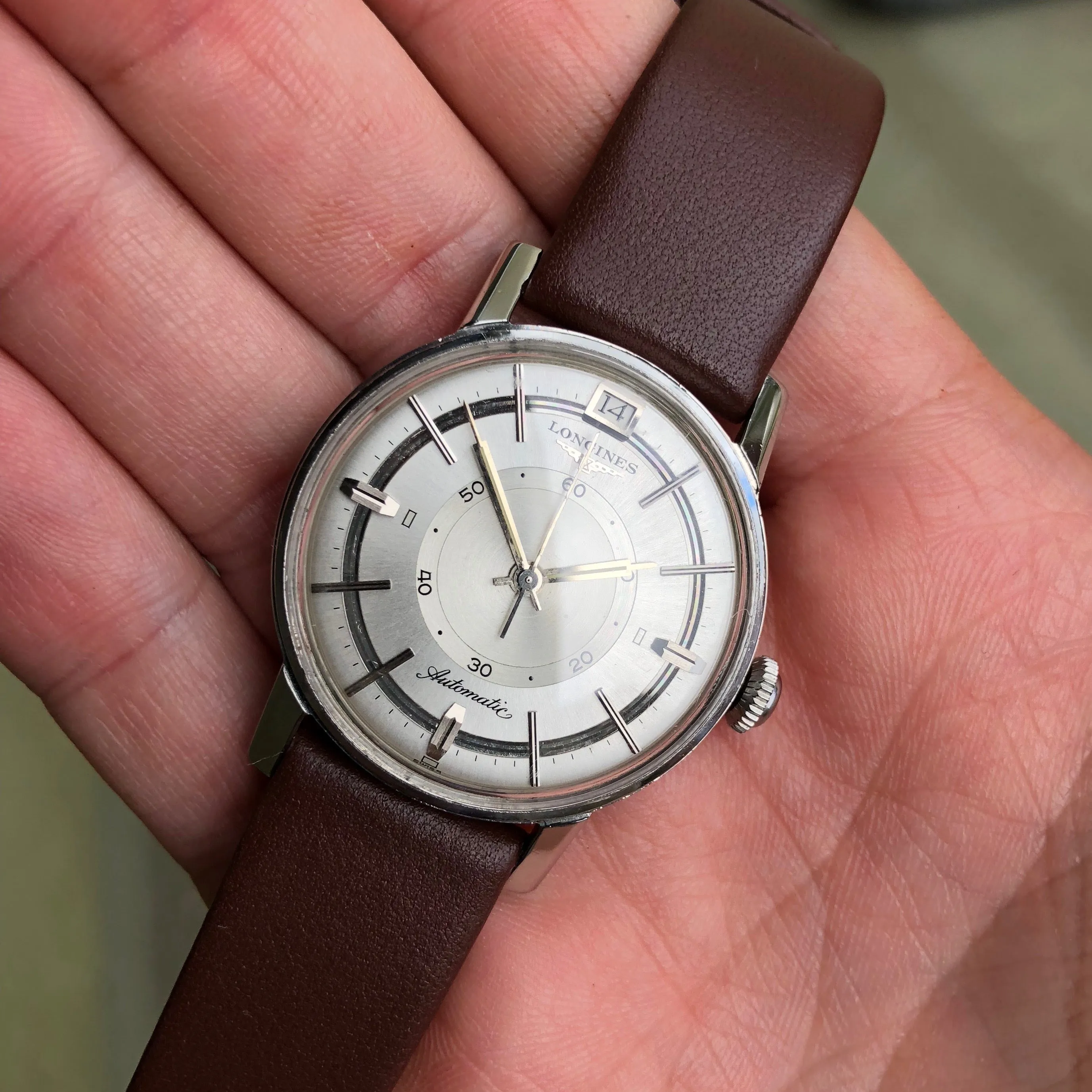 Vintage Longines 2579 Stainless Steel Caliber 341 Automatic 35mm Wristwatch