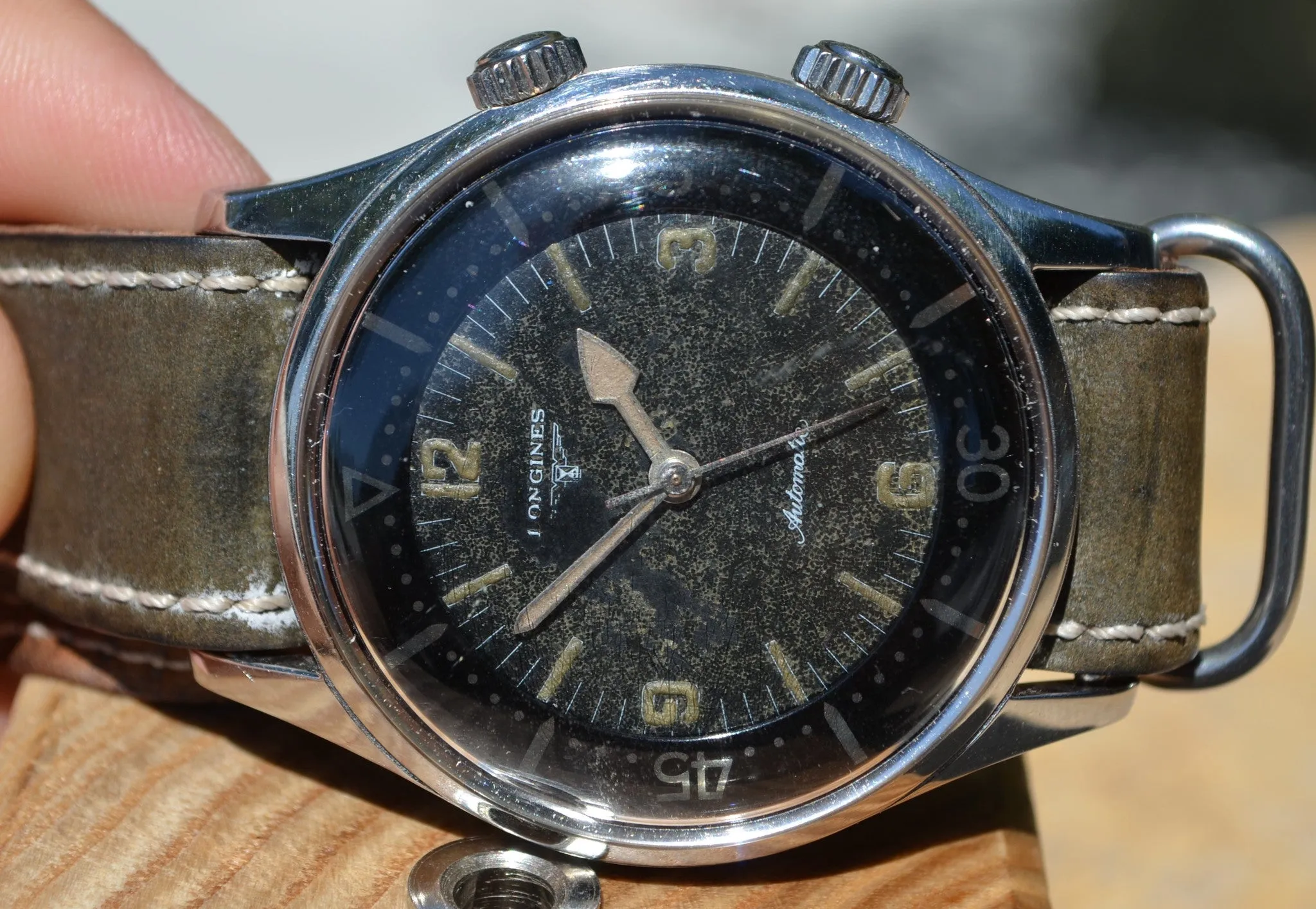 Vintage Longines Compressor 7150-1 Divers 1960's Automatic Stainless Steel Wristwatch
