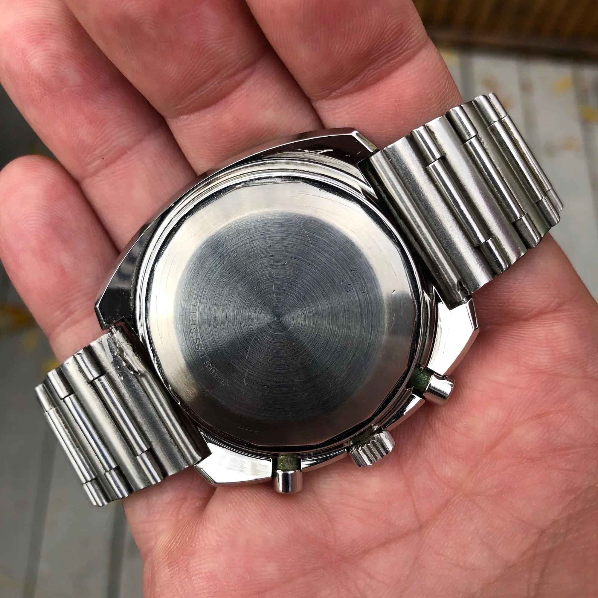 Vintage Longines Nonius 8225 Steel Chronograph 30CH Manual Wind Wristwatch Circa 1968