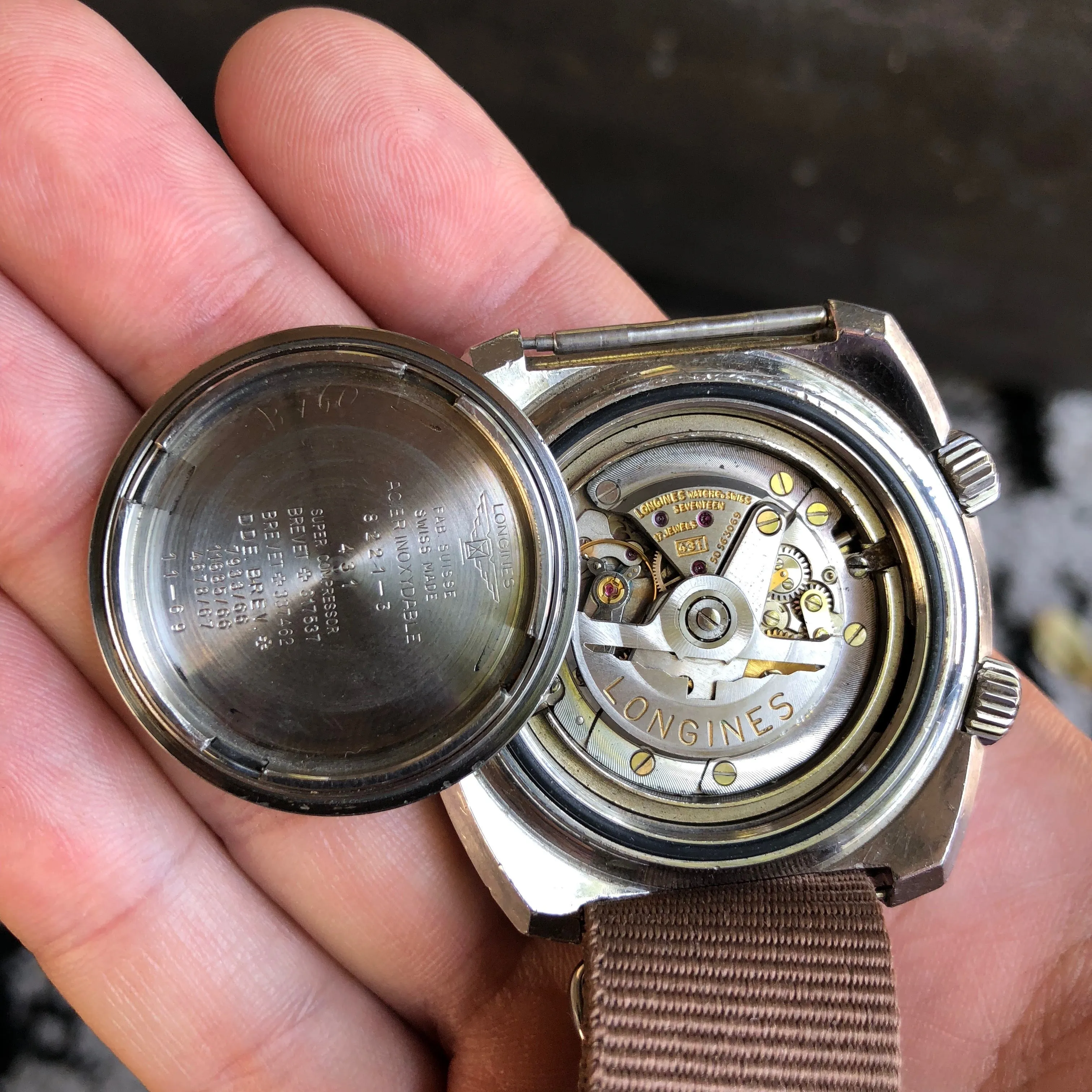 Vintage Longines Ultra-Chron Super Compressor 8221-3 Automatic Caliber 431 Wristwatch