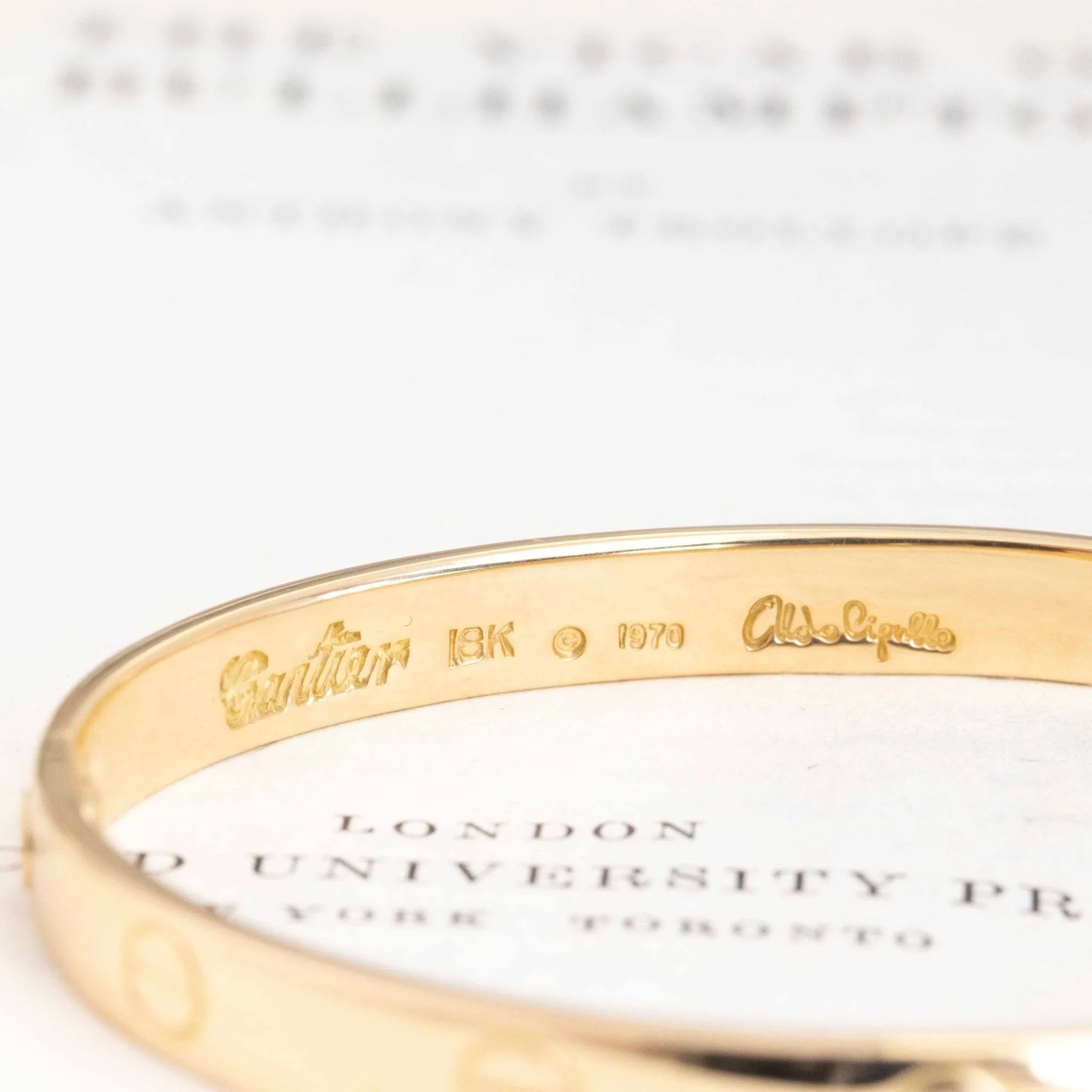 Vintage Love Bangle by Aldo Cipullo for Cartier