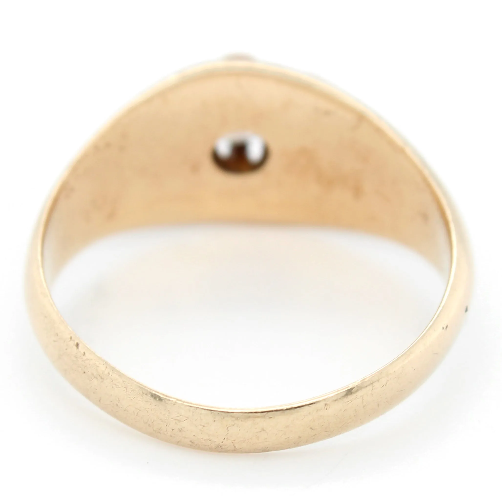 Vintage Men's 14k Solid Yellow Gold 0.50ct Diamond Solitaire Tapered Ring