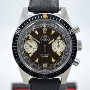 Vintage Mondaine Incabloc 200 Steel Chronograph Valjoux 7784 TROPICAL Watch