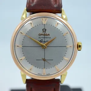Vintage Omega 2710 SC 18K Yellow Gold Two Tone Automatic Dress Cal. 491 Wristwatch