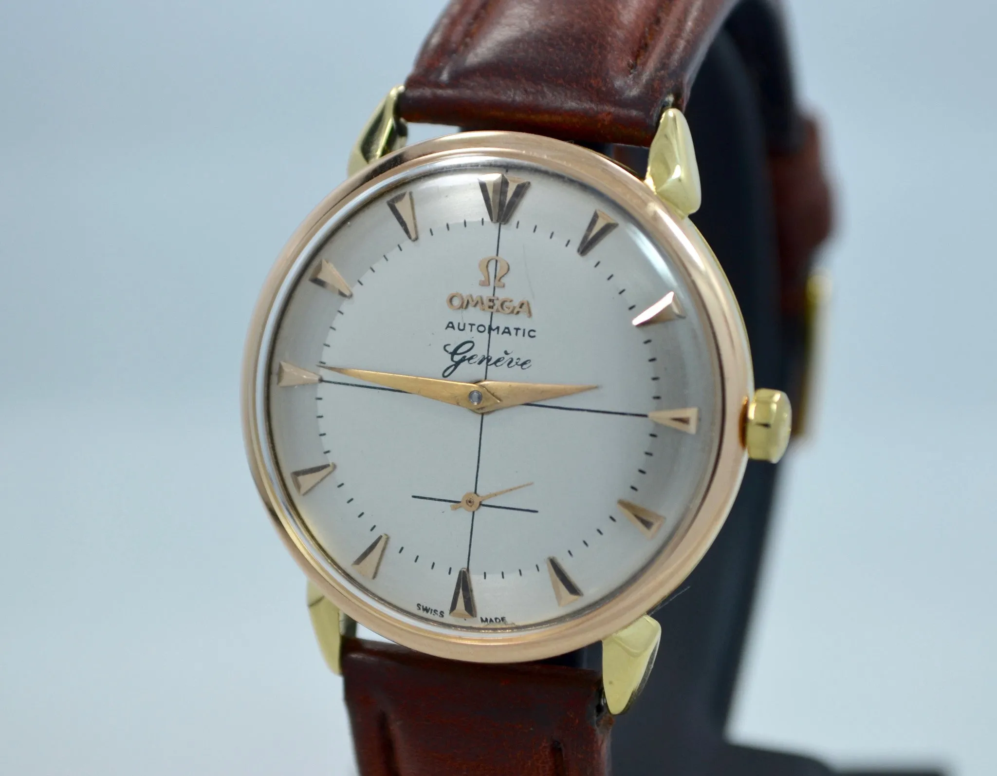 Vintage Omega 2710 SC 18K Yellow Gold Two Tone Automatic Dress Cal. 491 Wristwatch
