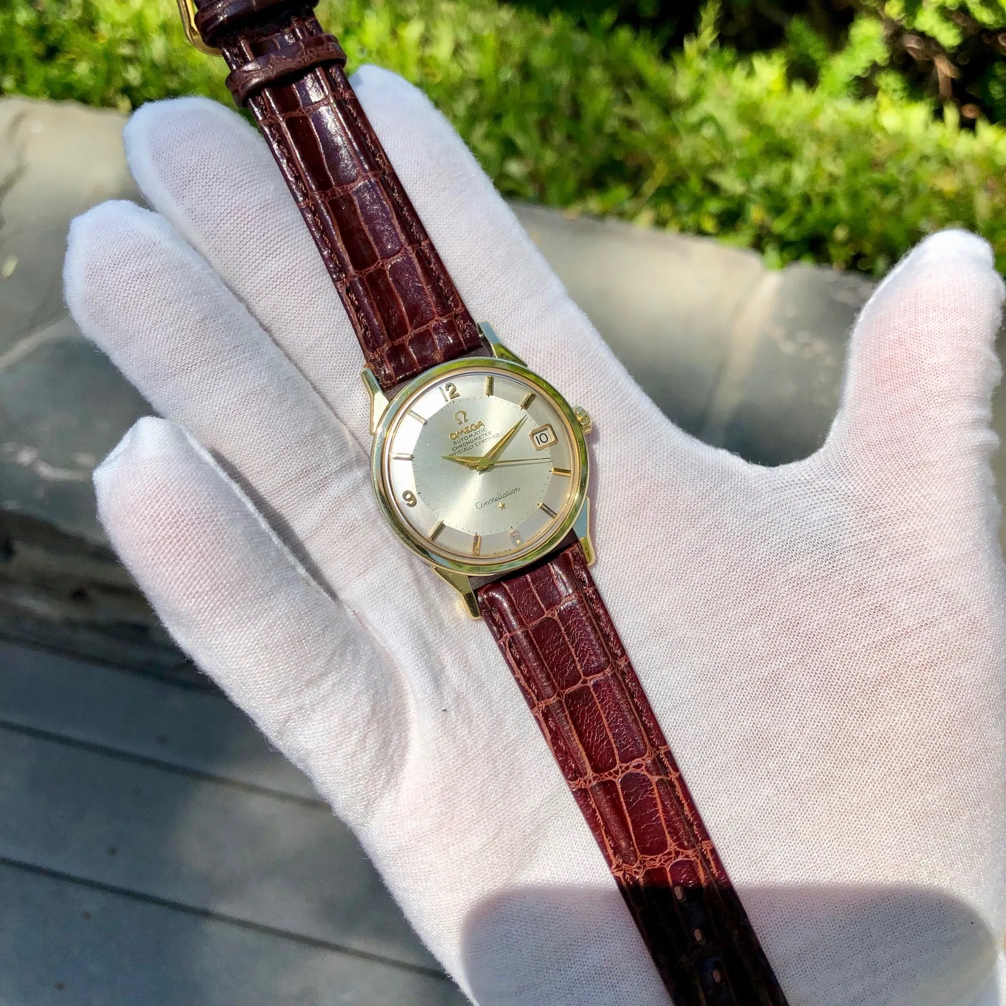 Vintage Omega Constellation 168.005 Chronometer Cal. 561 Automatic Gold Top Steel Wristwatch Circa 1966
