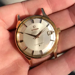 Vintage Omega Constellation Date 1683005 18K Yellow & Pink Gold Caliber 561 Automatic Wristwatch