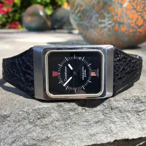 Vintage Omega Megaquartz F2.4MHz 196.0013 Black Dial 3223 Quartz Cal. 1510 Wristwatch 1970's