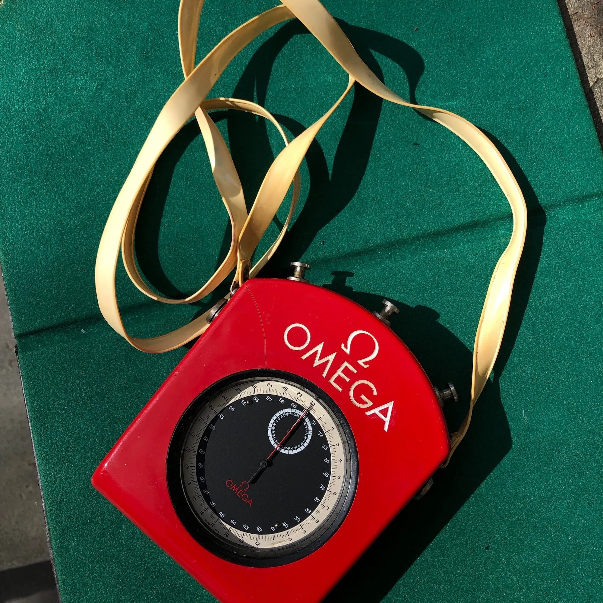 Vintage Omega Olympic Split Second Pocket Timer Chronograph Stop Watch