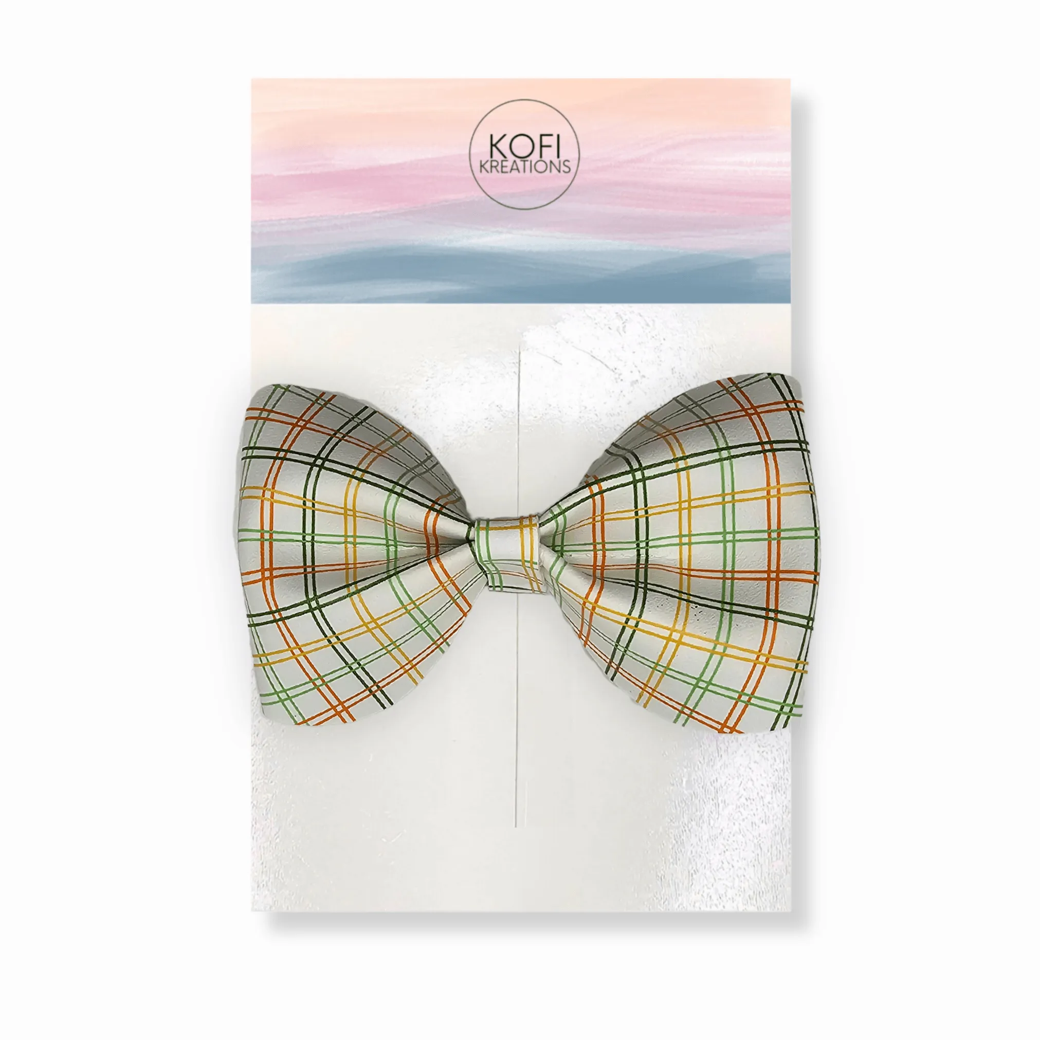 Vintage Rainbow Pinch Hair Bow