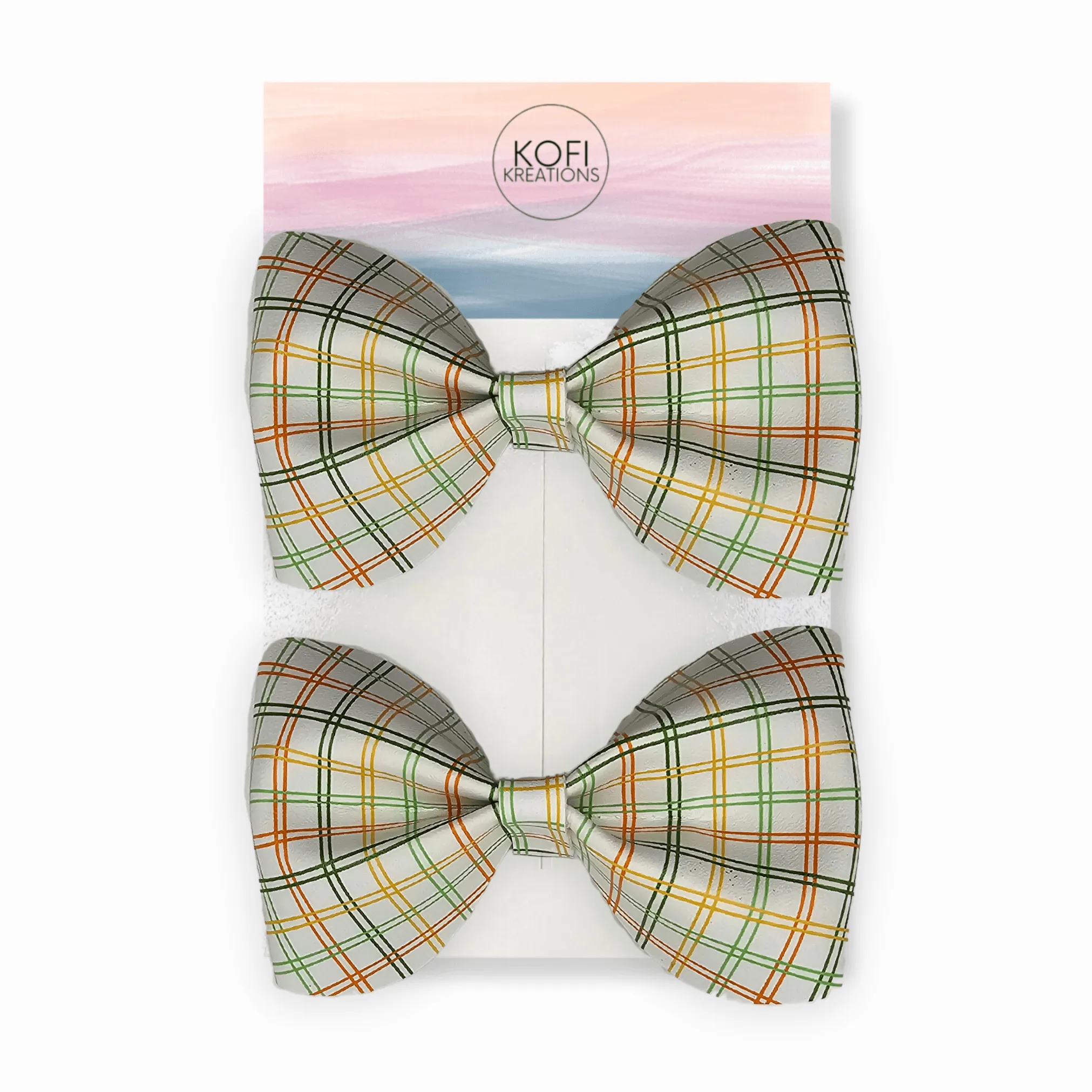Vintage Rainbow Pinch Hair Bow
