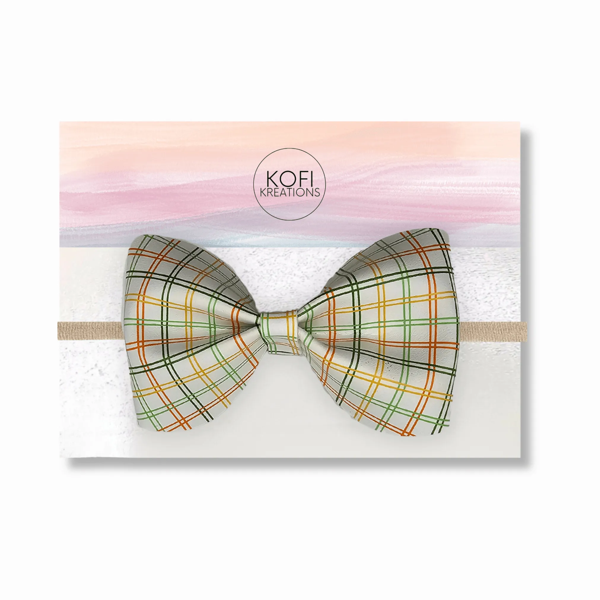 Vintage Rainbow Pinch Hair Bow