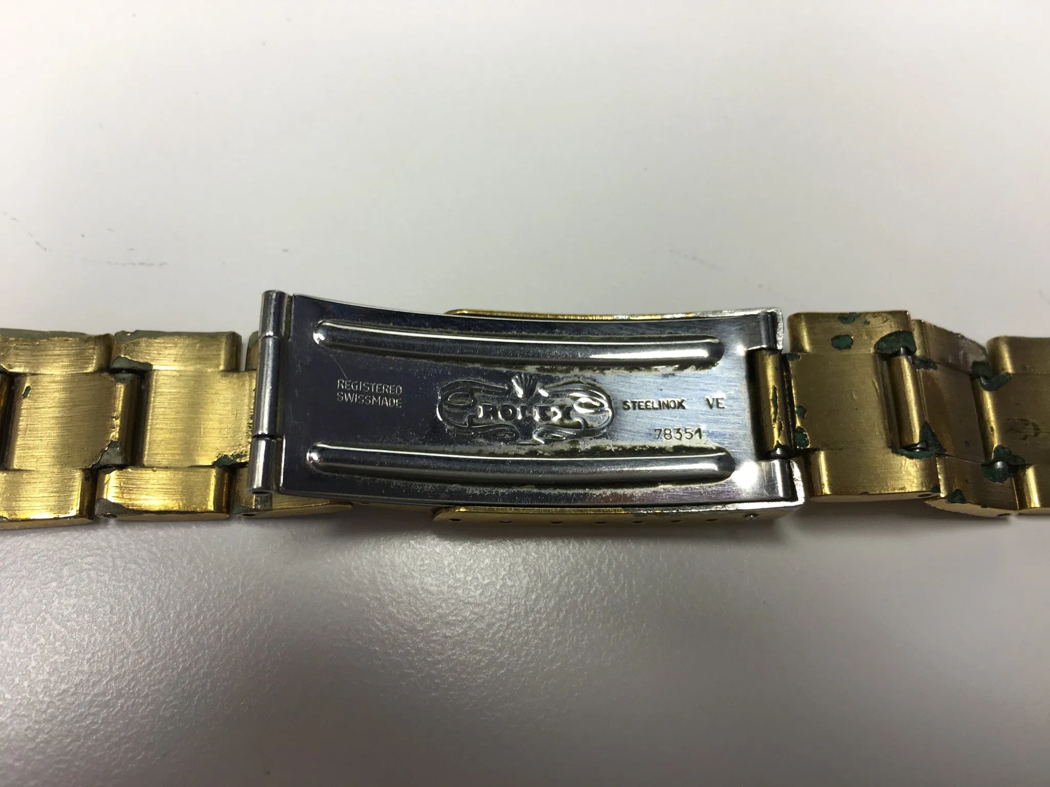 Vintage Rolex 78351 Oyster Gold Filled Plated 457 Ends 19mm Bracelet
