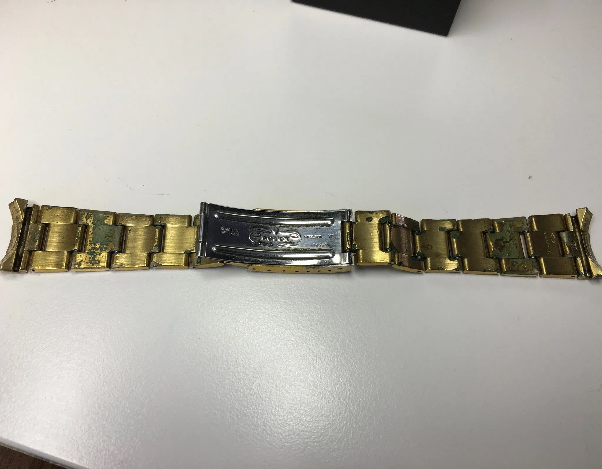 Vintage Rolex 78351 Oyster Gold Filled Plated 457 Ends 19mm Bracelet