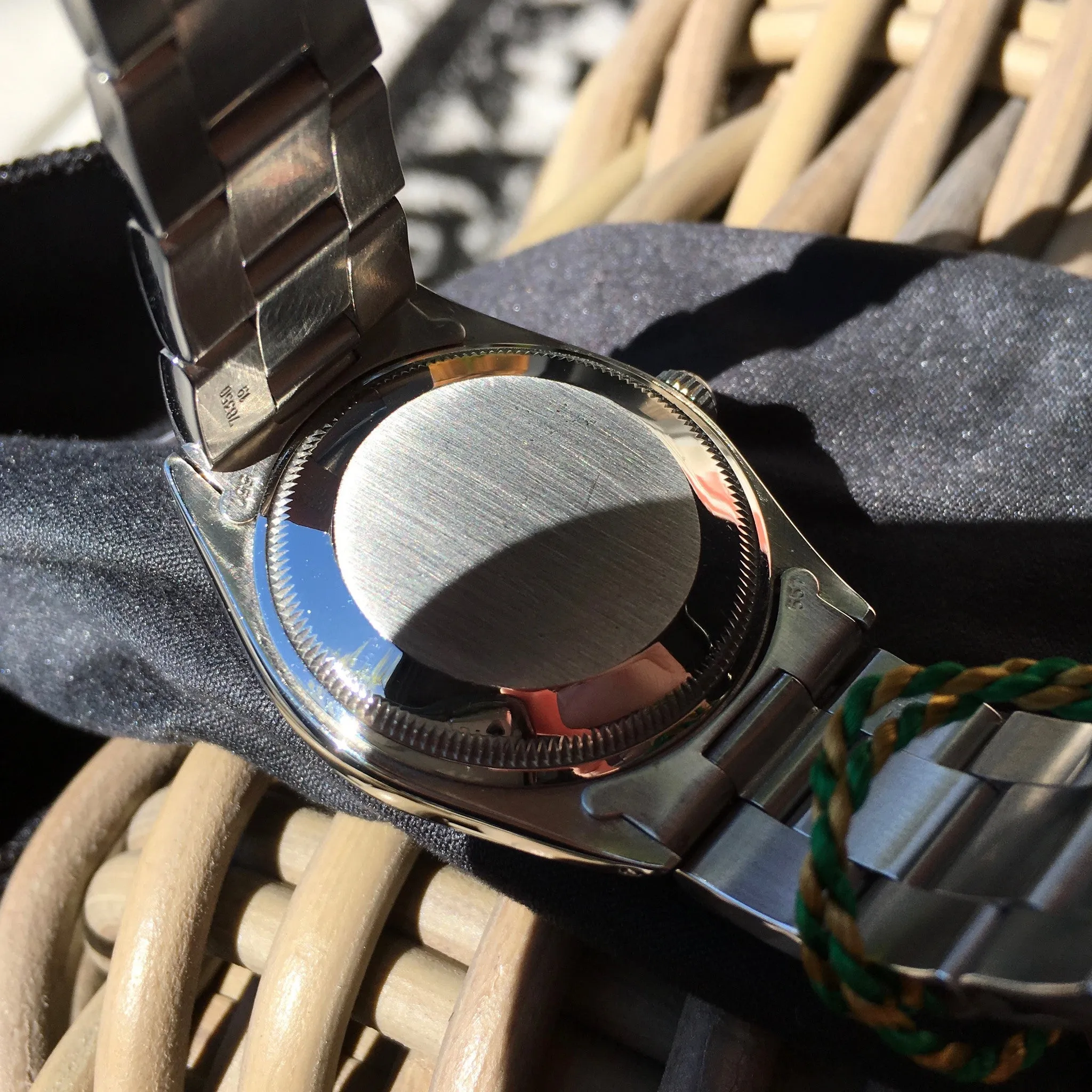 Vintage Rolex Air King 5500 Stainless Steel 1980 Caliber 1520 Automatic Wristwatch
