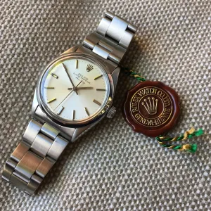 Vintage Rolex Air King 5500 Stainless Steel 1980 Caliber 1520 Automatic Wristwatch