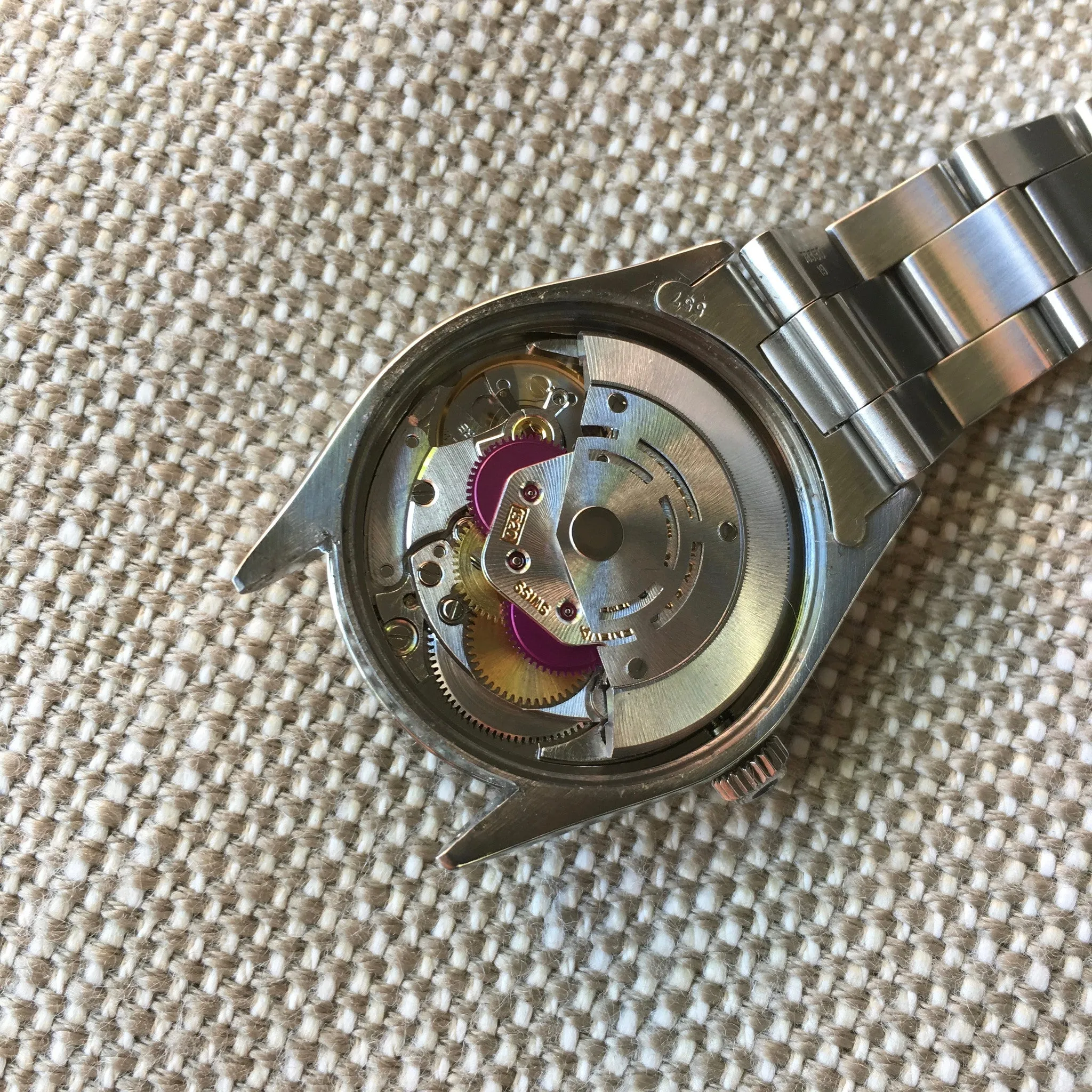 Vintage Rolex Air King 5500 Stainless Steel 1980 Caliber 1520 Automatic Wristwatch