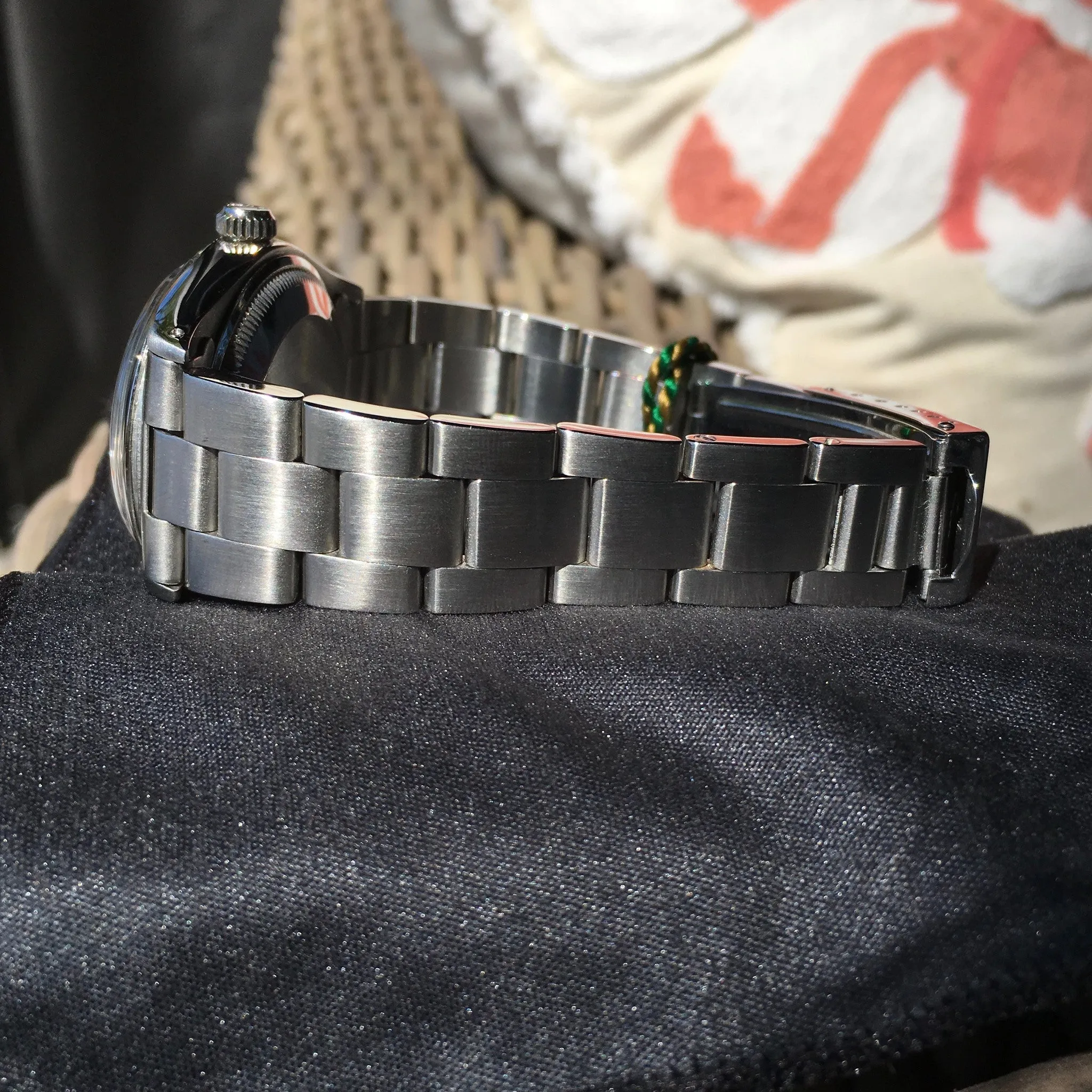 Vintage Rolex Air King 5500 Stainless Steel 1980 Caliber 1520 Automatic Wristwatch
