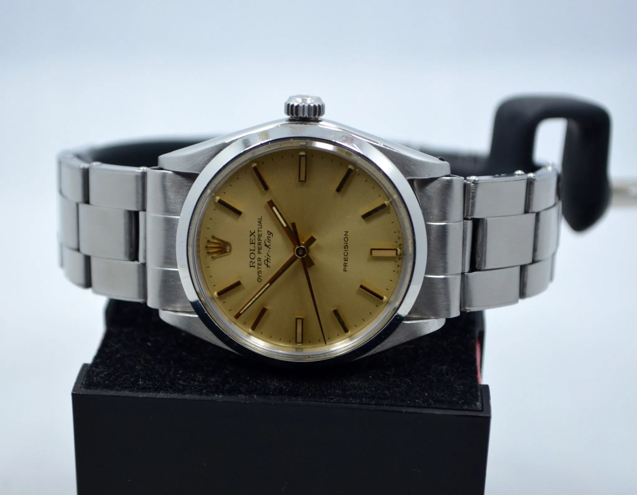 Vintage Rolex Air King Precision Rivet Bracelet 5500 Steel Cal. 1530 Watch