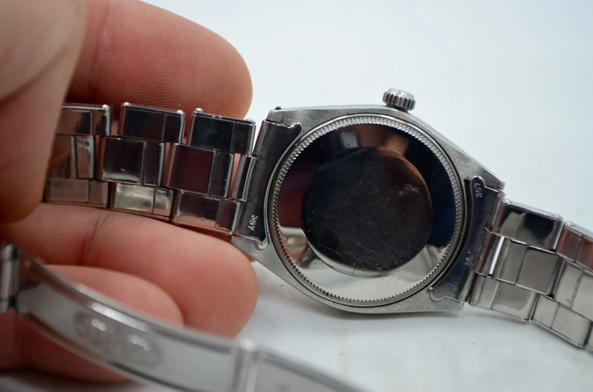 Vintage Rolex Air King Precision Rivet Bracelet 5500 Steel Cal. 1530 Watch