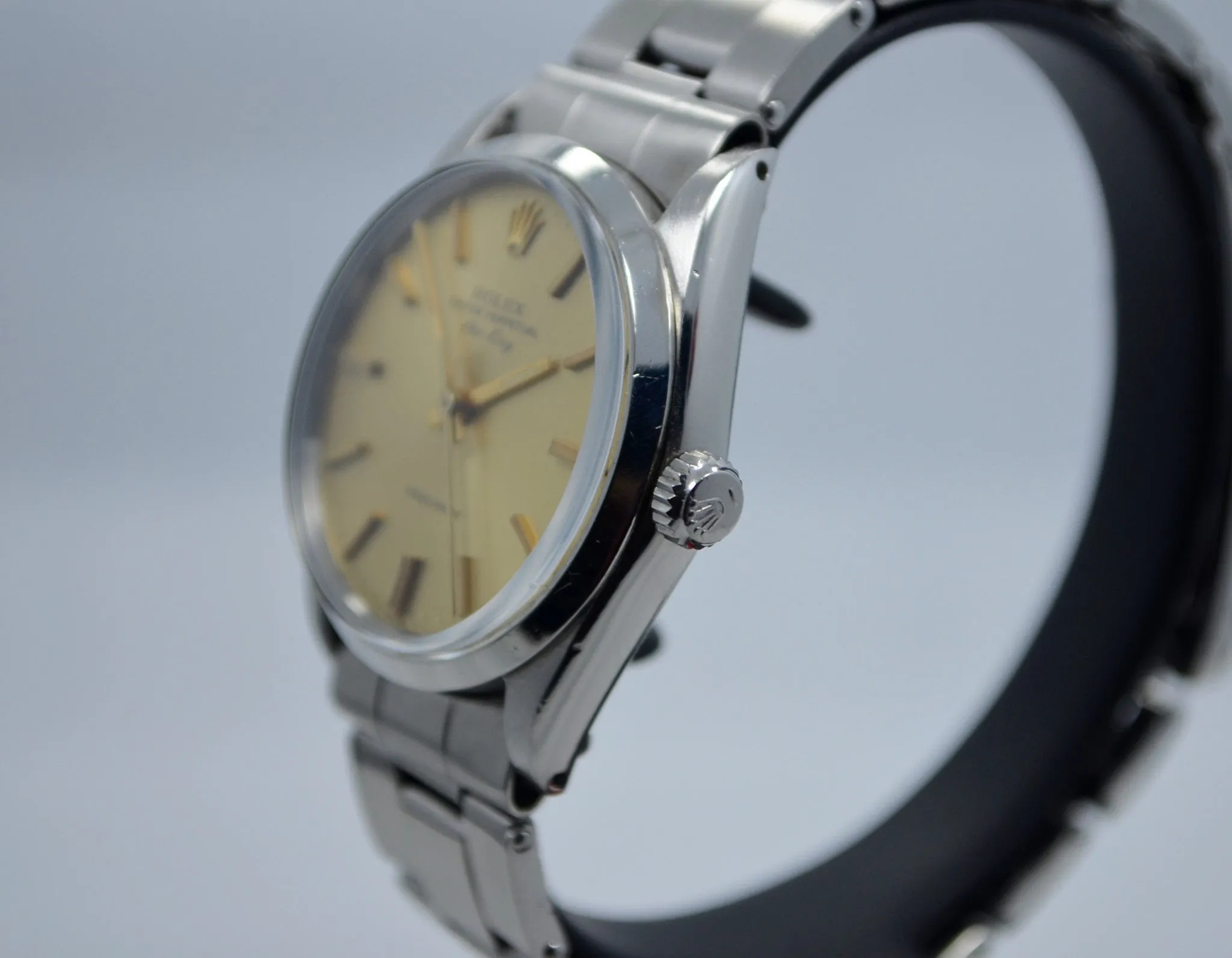 Vintage Rolex Air King Precision Rivet Bracelet 5500 Steel Cal. 1530 Watch