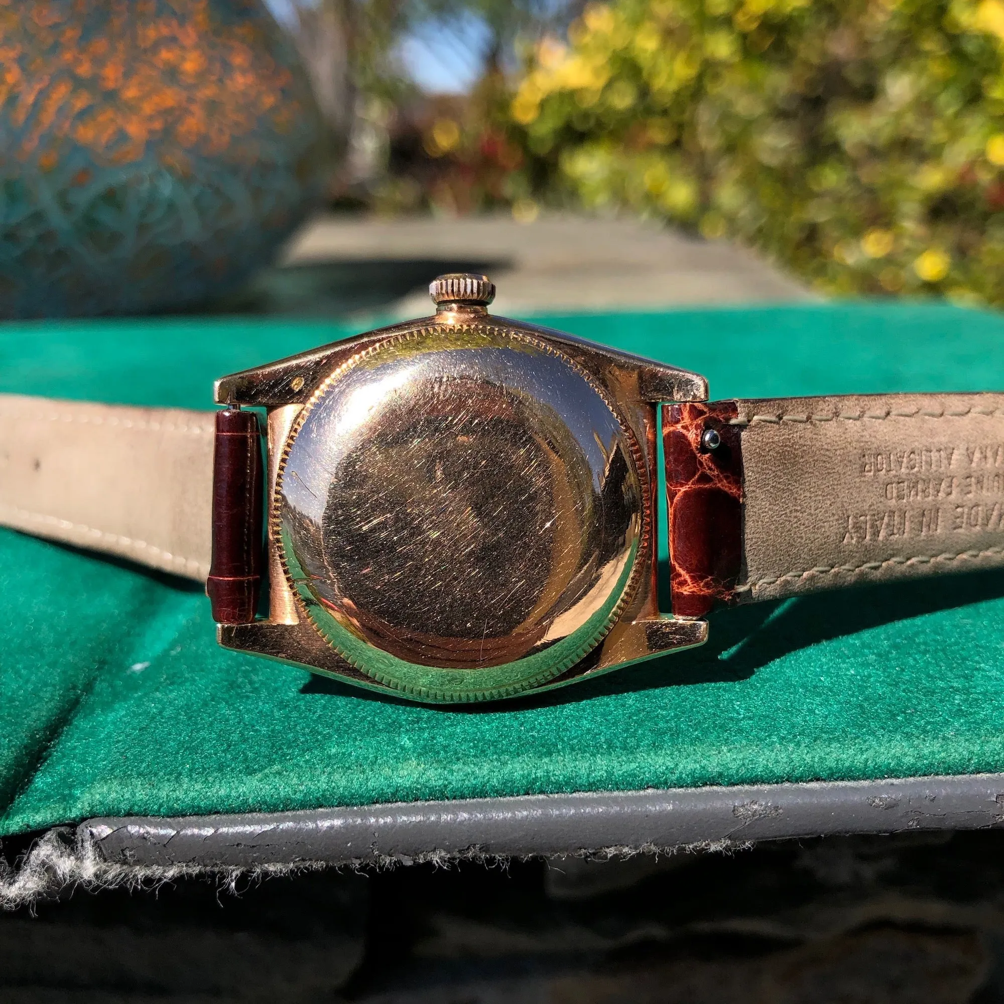 Vintage Rolex Bubbleback 3131 14K Rose Gold Chronometer Automatic Watch Circa 1946
