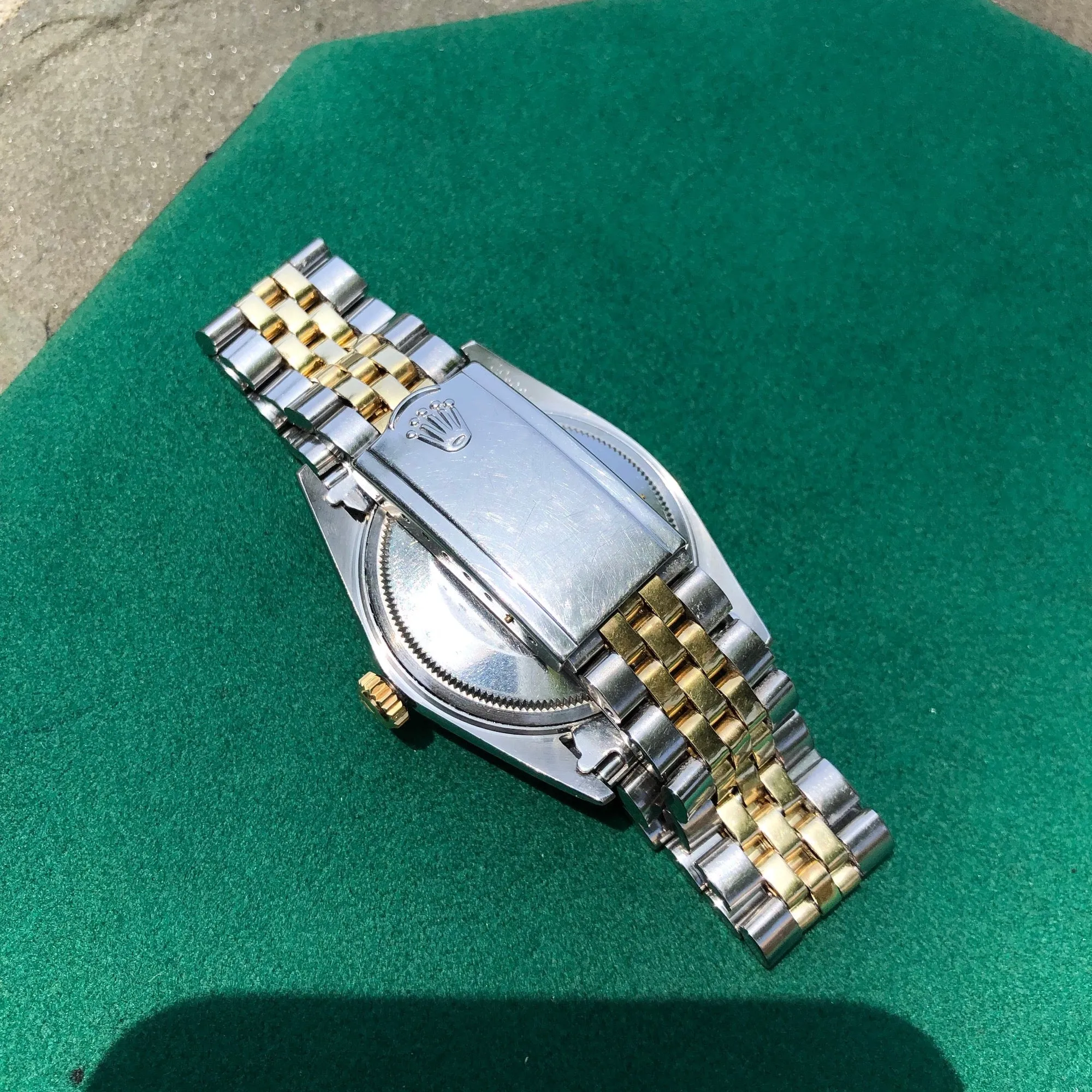 Vintage Rolex Datejust 1601 Steel Gold Two Tone Jubilee Silver Automatic Wristwatch Circa 1967