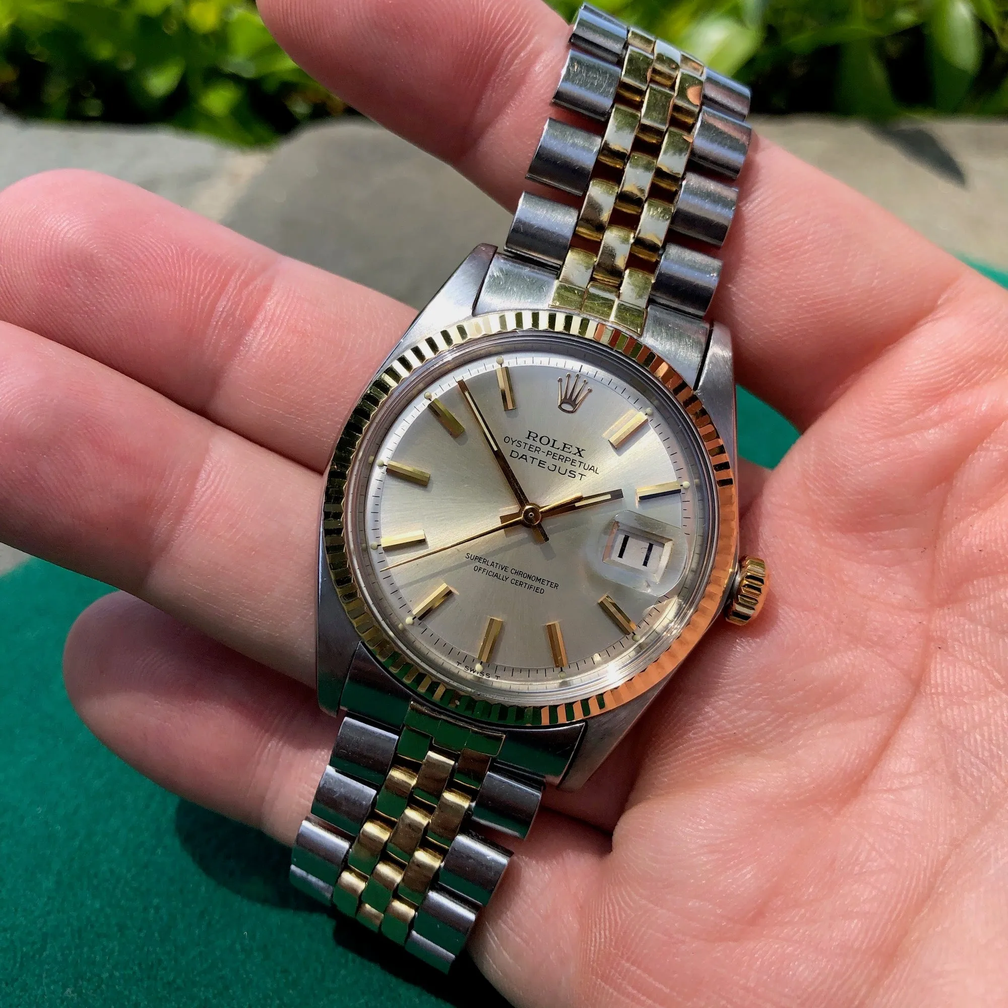 Vintage Rolex Datejust 1601 Steel Gold Two Tone Jubilee Silver Automatic Wristwatch Circa 1967