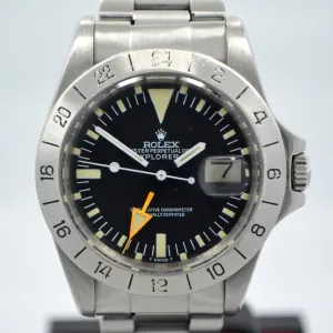 Vintage Rolex Explorer II 1655 Mark II Stern Dial Watch w/ Original Purchase Papers Circa 1974