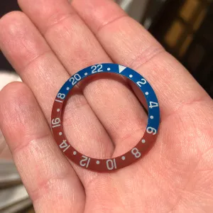 Vintage Rolex GMT MASTER 1675 Red Back Pepsi Fat Font Insert Original
