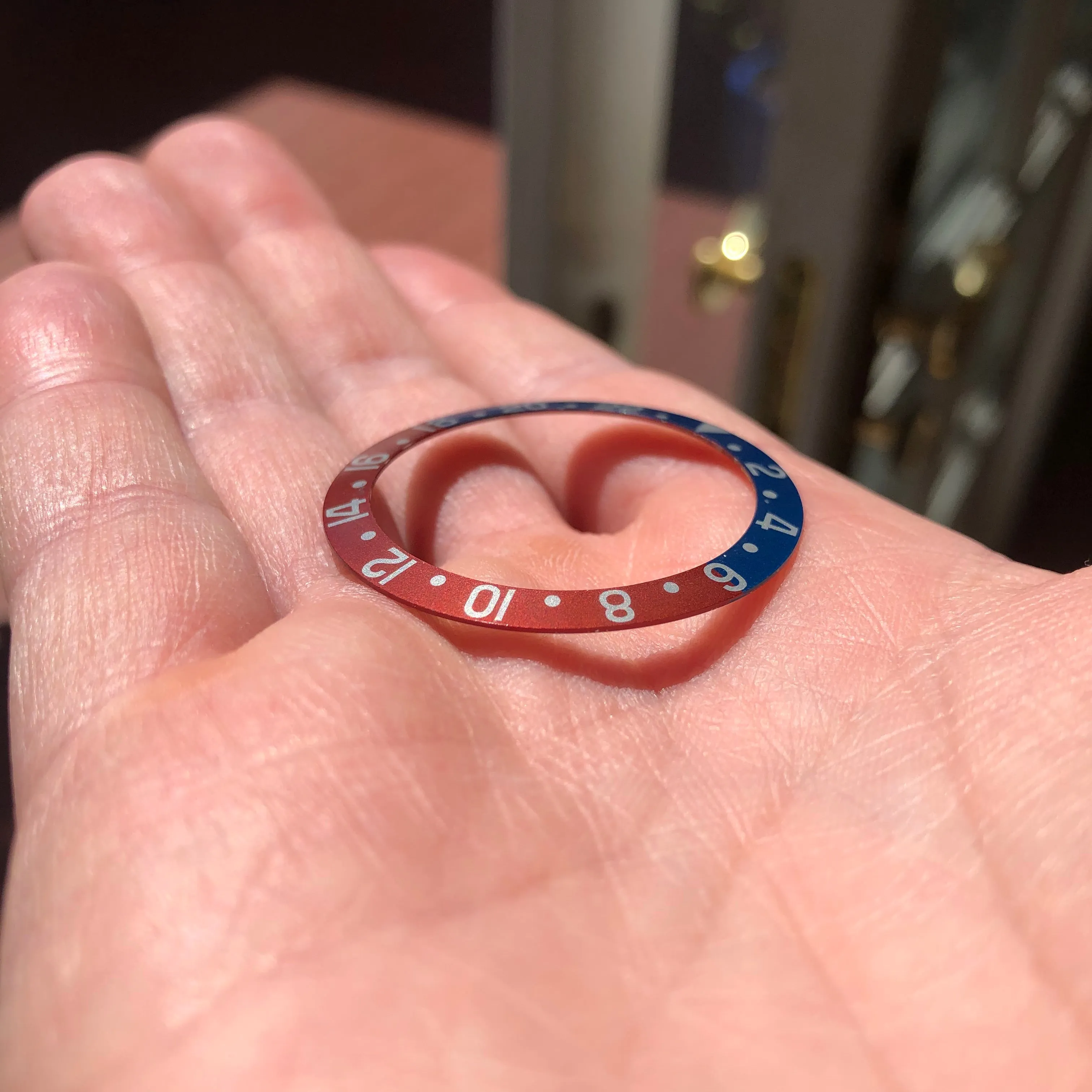 Vintage Rolex GMT MASTER 1675 Red Back Pepsi Fat Font Insert Original