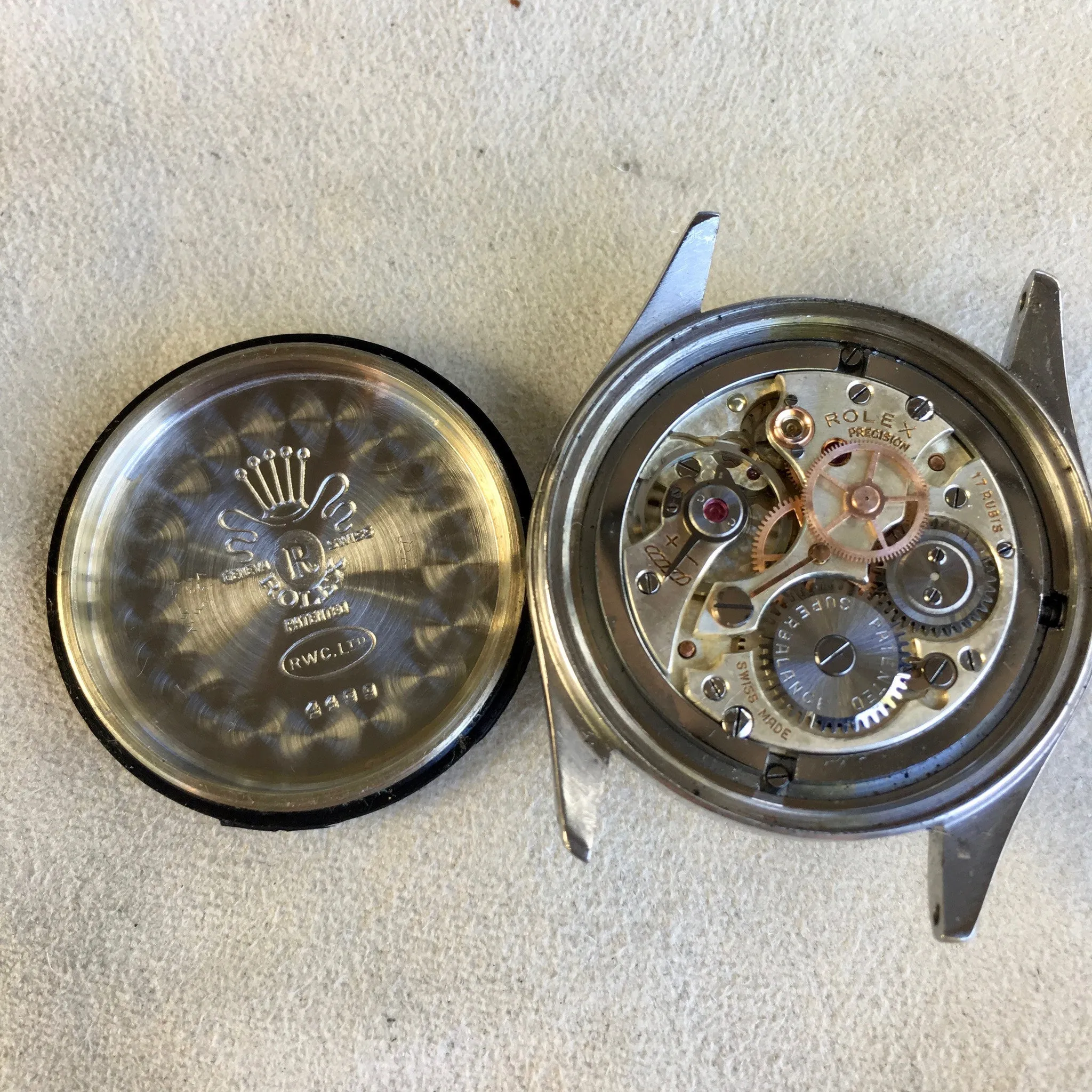 Vintage Rolex Oyster Air King "Serpico Y Laino" 4499 Precision 1946 Steel Wristwatch