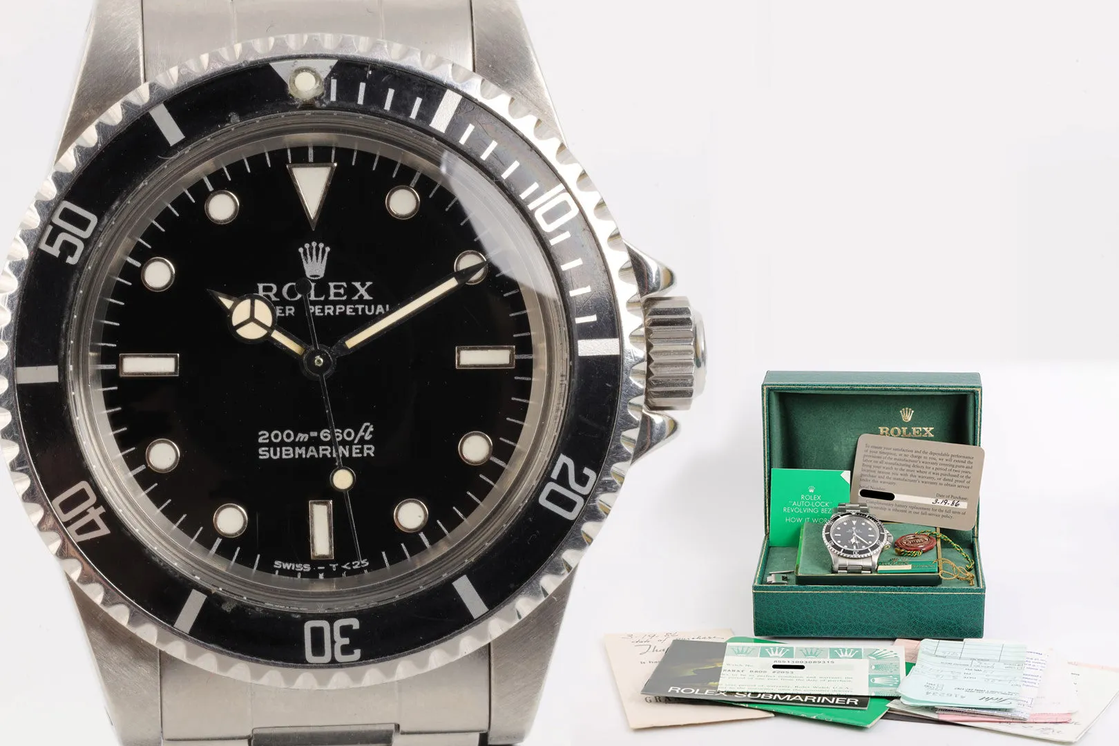 Vintage! Rolex Submariner 5513 Stainless Steel Watch